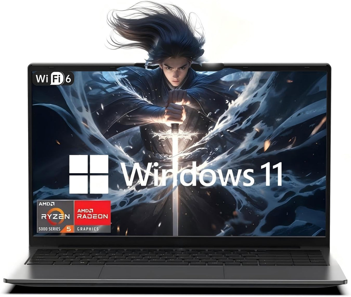 KAIGERR Laptop Ryzen 5 7430U (6C/12T, hasta 4.3GHz) 16GB RAM 512GB SSD Computadora Portátil Win 11 Pro, 15.6" FHD, WiFi 6 +BT5.2,Laptop Gamer Teclado Físico en Español,Casa, Negocio, Oficina
