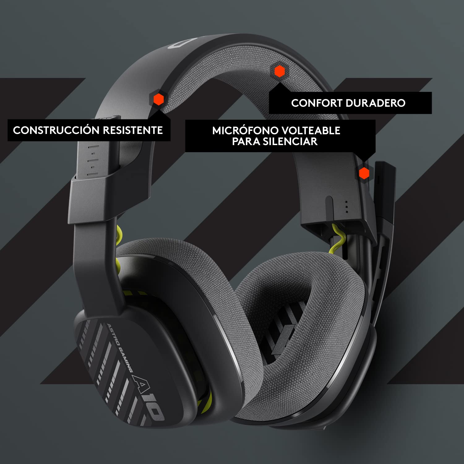 Astro Gaming A10 Audífonos Gaming Gen 2 con Cable - Audífonos Over-Ear para Gaming con micrófono volteable para silenciar, transductores de 32 mm, compatibles con Xbox, PC - Negro