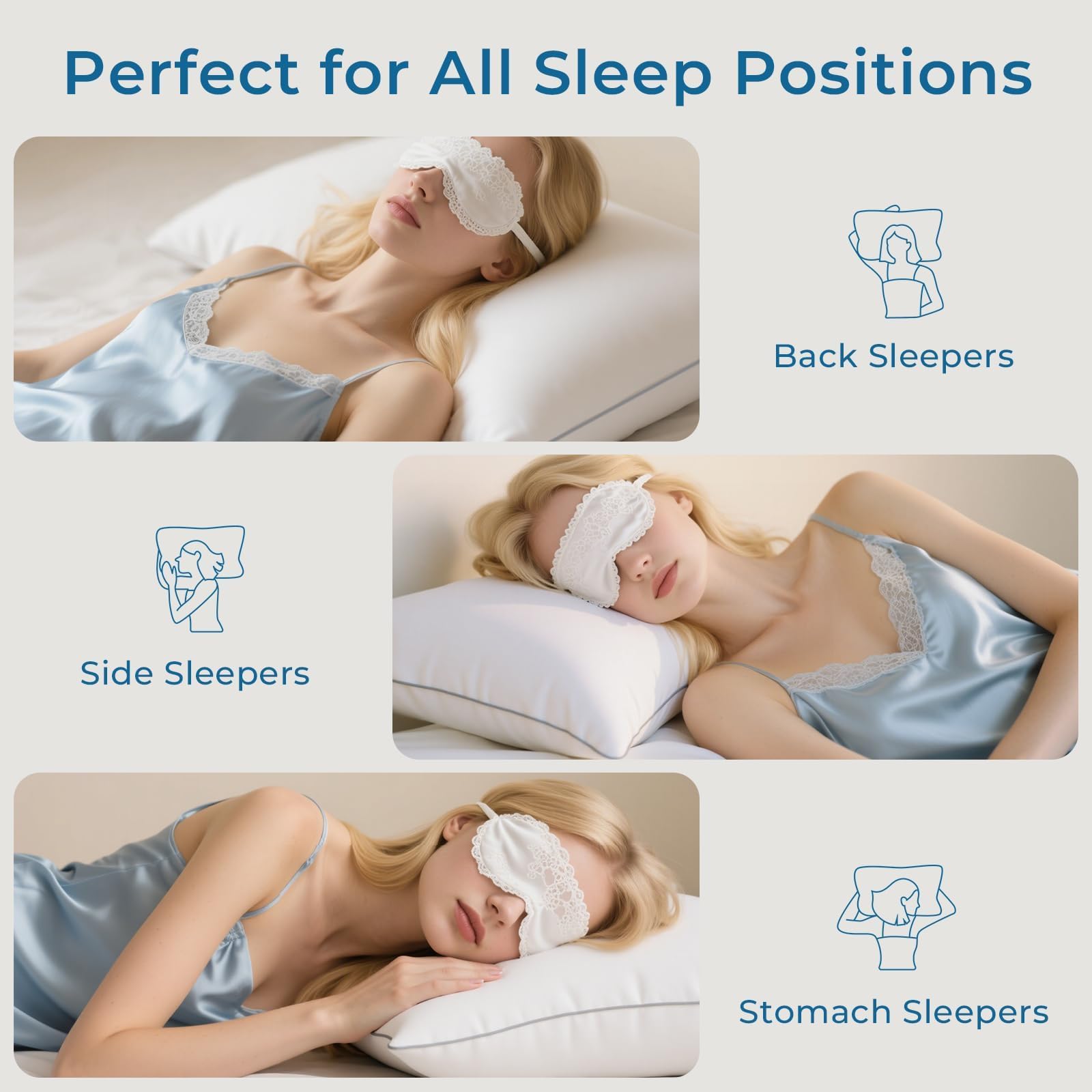 Sasttie Almohadas Tamaño Estándar Juego de 4, Almohadas de Cama para Todo Tipo de Durmientes, Relleno Alternativo Certificado Oeko-Tex, Calidad Hotelera y Lavables a Máquina