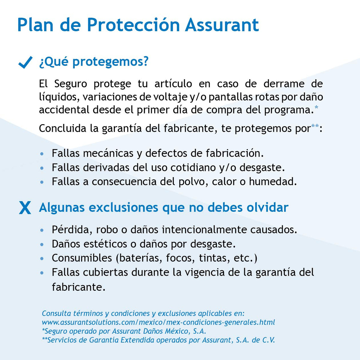 Assurant - 2 Años Electrónica portátil - Seguro de Daños accidentales $500 - $999.99