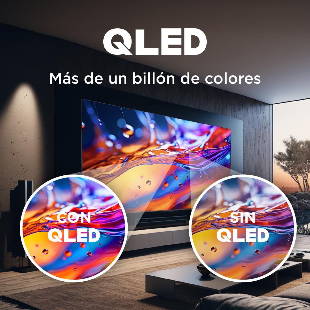 TCL Smart TV Pantalla 50" 50Q650G Google TV QLED Compatible con Alexa