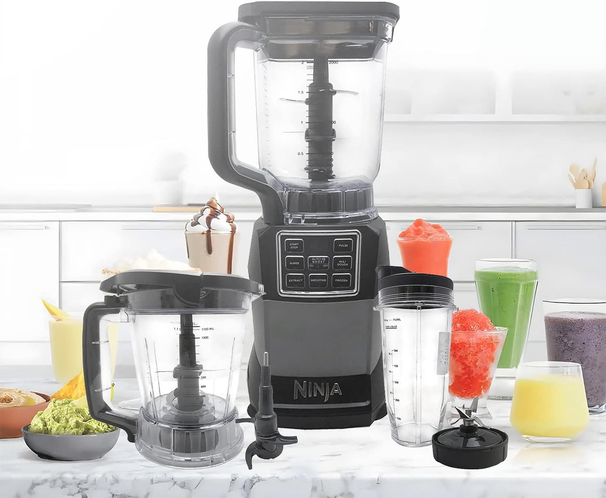 Ninja Licuadora profesional con procesador | BL493 | Auto-IQ | Smooth Boost | 1200w (Reacondicionado)