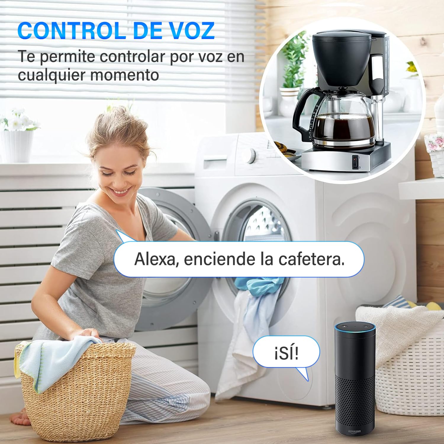 DAHAN Enchufe Inteligente WiFi, Mini Smart Plug para Hogar, Contacto Inteligente Smart Outlet Compatible con Alexa, Google Home, IFTTT, Control Remoto via APP los Dispositivos COZYLIFE(4)