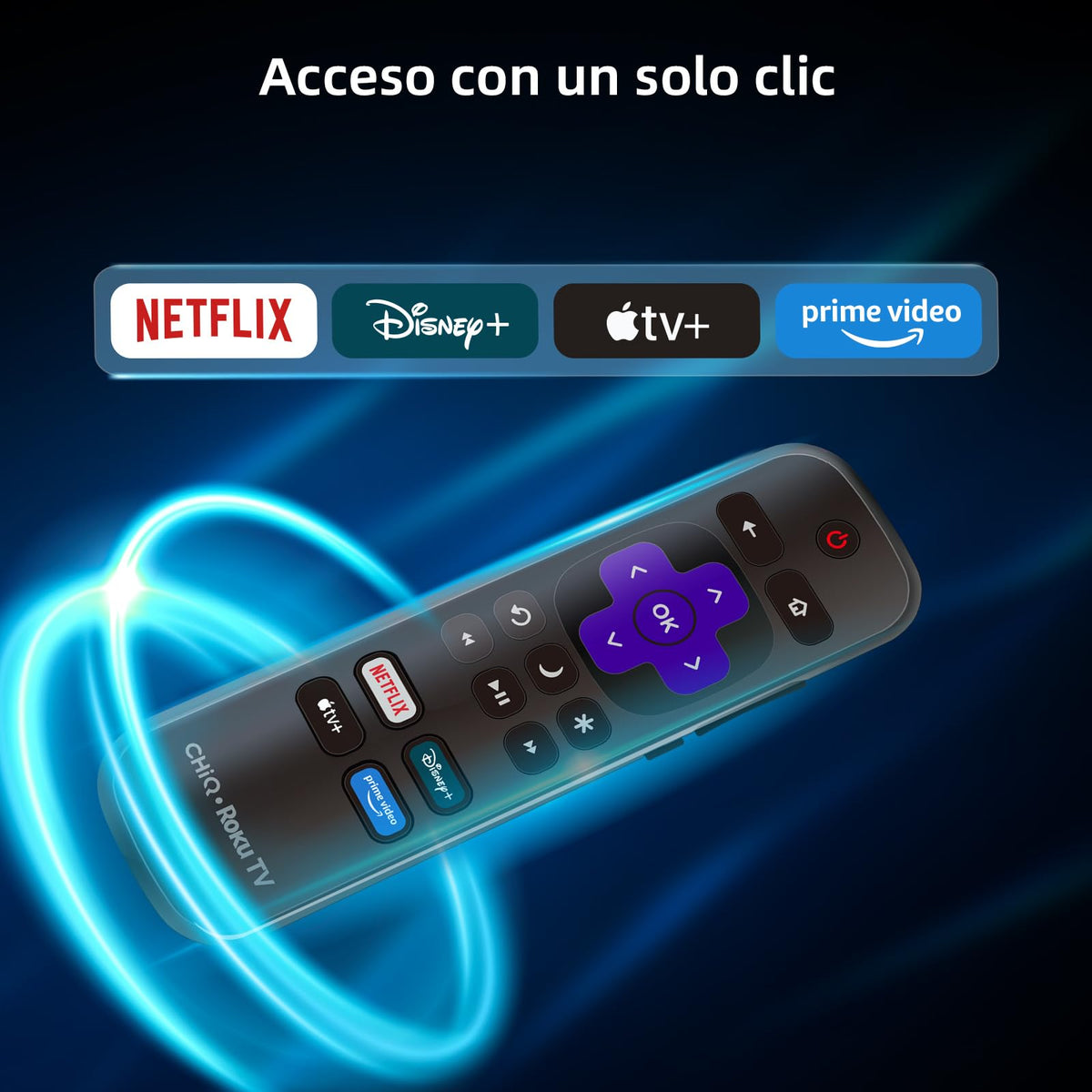 CHiQ Televisión 40F621FR ROKU Pantalla 40 Pulgadas Smart TV Full HD 1080P con WiFi, Aplicación Móvil, Audio Dolby, Diseño Sin Marco Metálico, Compatible con Apple HomeKit