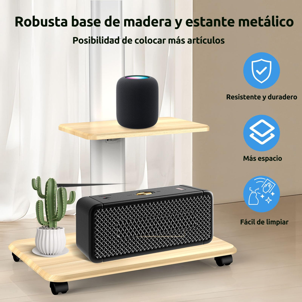 JXMTSPW Soporte para TV con Ruedas Móvil para 32~70 Pulgadas,Soporta hasta 40 KG, MAX VESA 600x400mm,Base para Pantalla Movil Ajustable en Altura Suelo con Bandeja,Carro TV Portátil