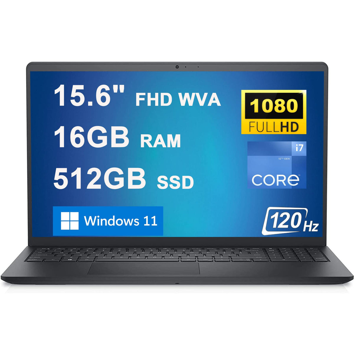 Dell Inspiron Laptop 15-3520 Intel Core i7-1255U 16GB RAM DDR4 512GB SSD FHD 1920x1080 Windows 11