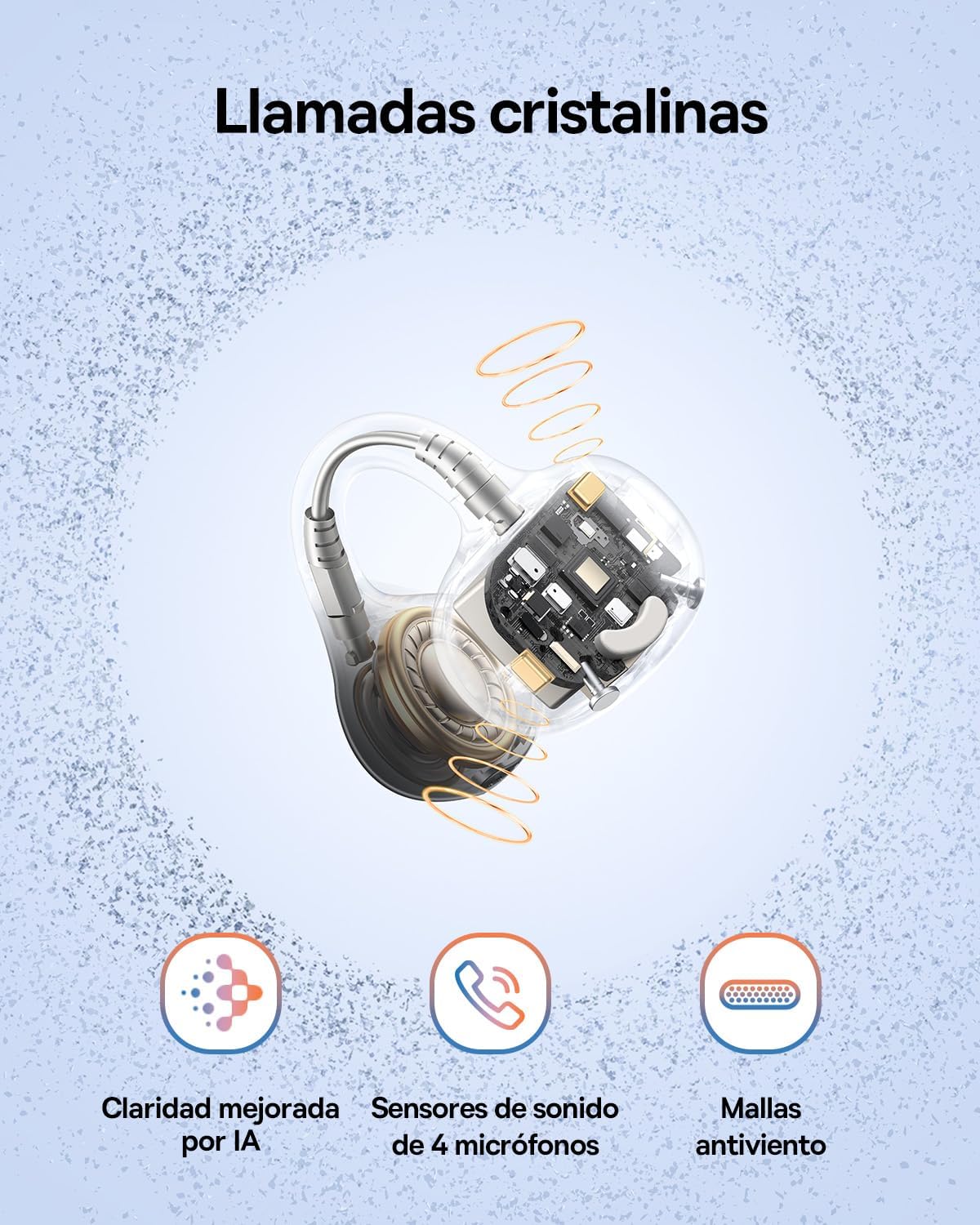 Baseus BC1 Audífonos Inalámbricos Open Ear con Clip, Bluetooth 6.0, Negro