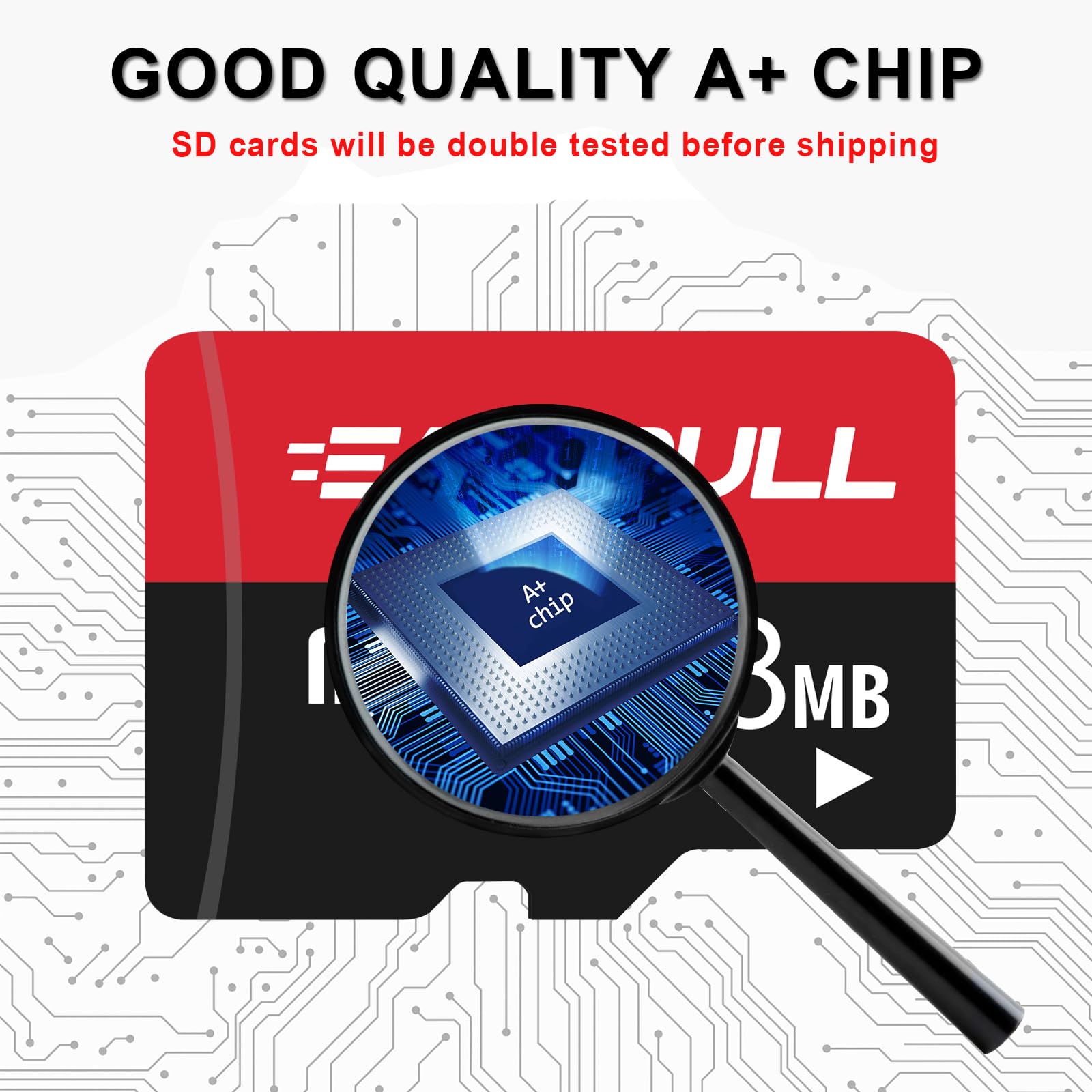 EASTBULL Tarjeta Micro SD de 128 MB (128 GB Pitch) Tarjetas de memoria SD de 128 MB Video Full HD 90 MB/s UHS-I U1 Clase 10 para cámara de vigilancia (10 unidades y 2 adaptadores)