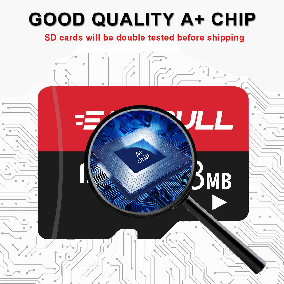 EASTBULL Tarjeta Micro SD de 128 MB (128 GB Pitch) Tarjetas de memoria SD de 128 MB Video Full HD 90 MB/s UHS-I U1 Clase 10 para cámara de vigilancia (10 unidades y 2 adaptadores)