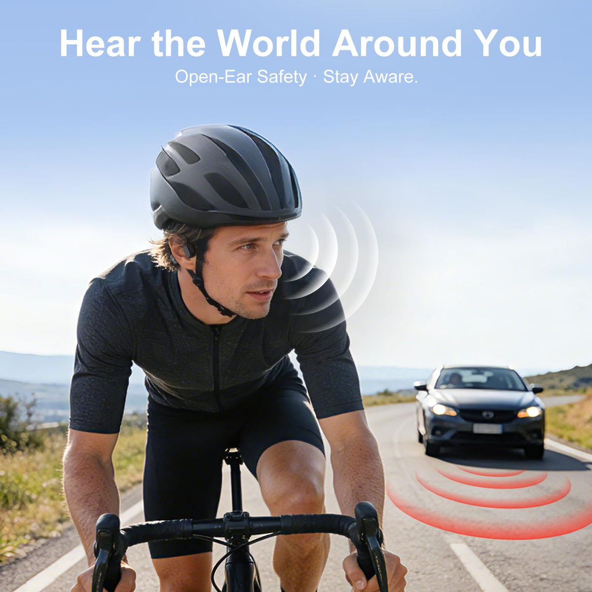 IFECCO Audífonos Conducción Osea Bluetooth 6.0 - IP67 Resistente al Agua Audífonos de Oído Abierto Inalambricos con Micrófono,10H de Potencia para Ciclismo, Correr, Senderismo