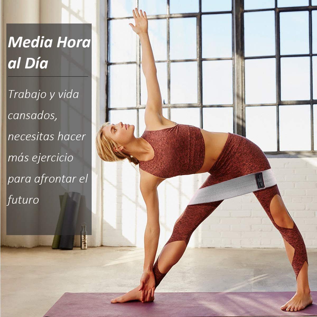 LETTURE Bandas de Resistencia Antideslizante con 3 Niveles, Set de 3 Banda Elastica Musculacion Fitness Bandas de Entrenamiento para Ejercicios de Gluteos, Piernas y Brazos, Yoga, Fitness, Crossfit
