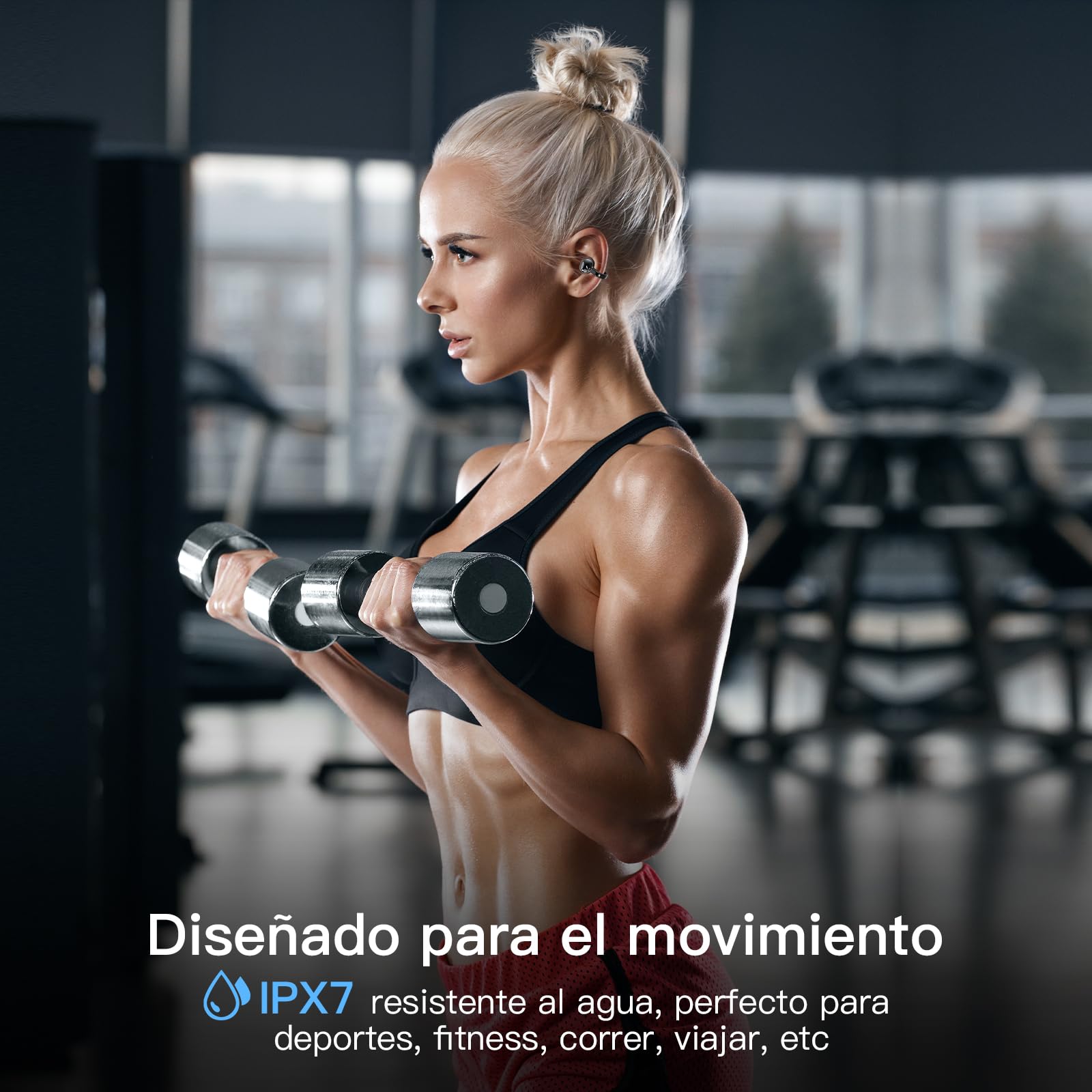 Audífonos Inalámbricos Bluetooth, Cancelación Ruido, Deportivos, Antisudor