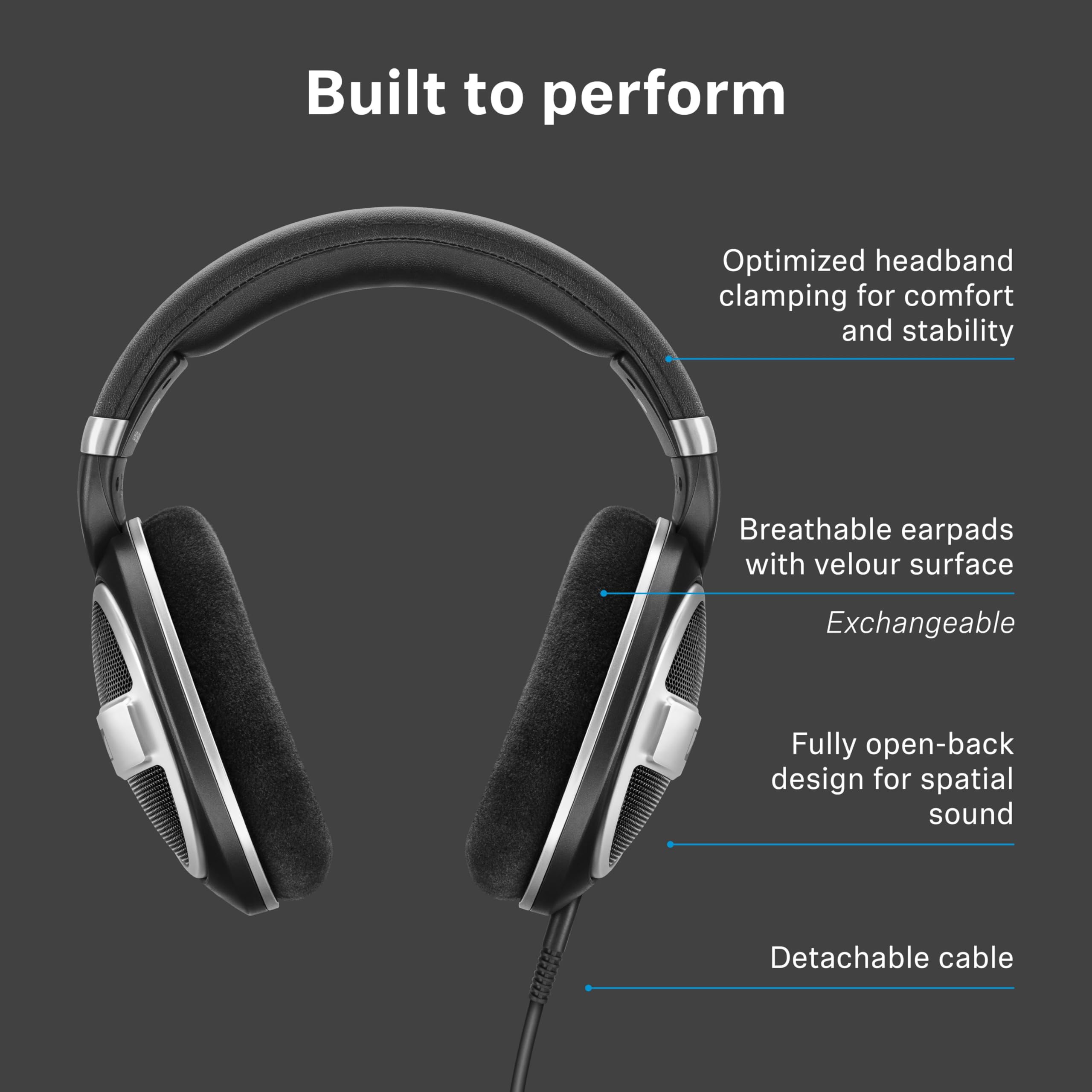 Sennheiser HD 599 Special Edition - Audífonos abiertos y circumaurales, ‎Alámbrico, Exclusivo de Amazon, Negro