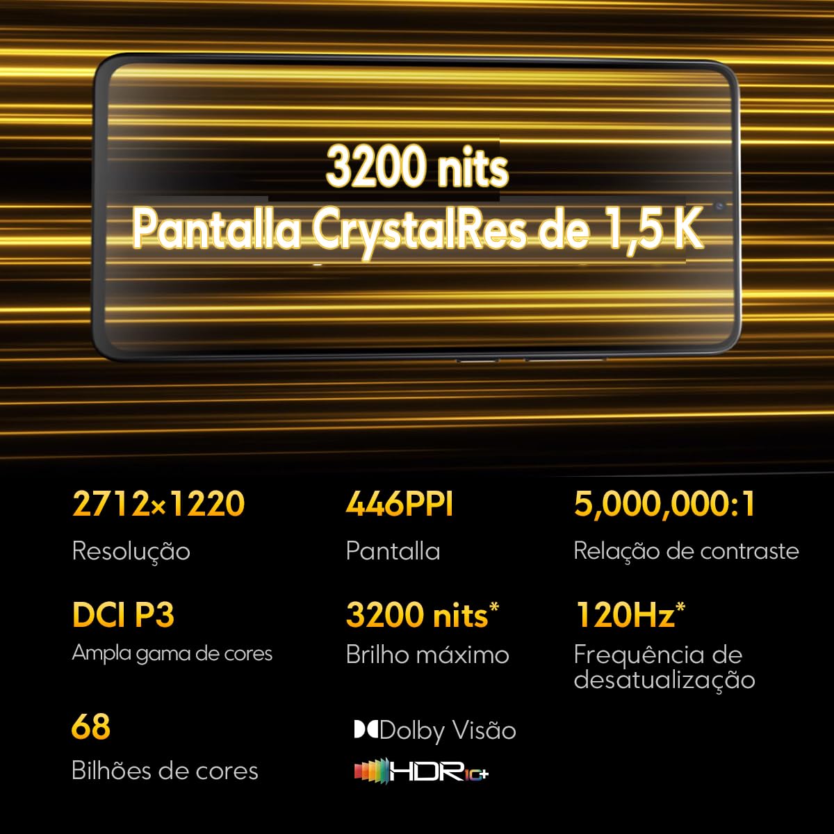 XIAOMI Teléfono Celular Poco X7 Pro 5G NFC Pantalla AMOLED CrystalRes 1.5K 120Hz Buque Insignia Dimensity 8400-Ultra 90W HyperCharge (Negro, 12GB+512GB)