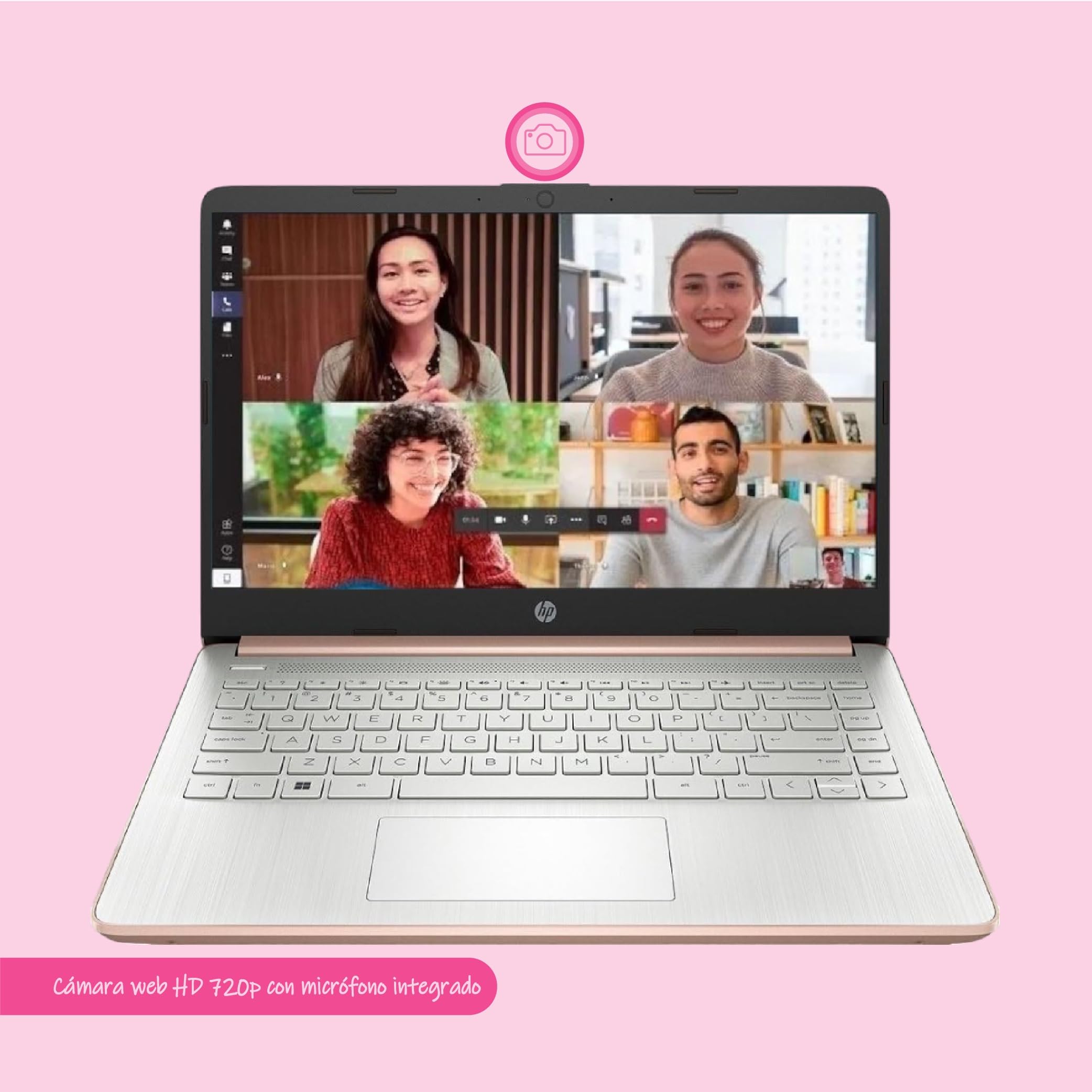 HP Laptop 14" Celeron 4GB 128GB 14" Dorado 14-dq6015dx