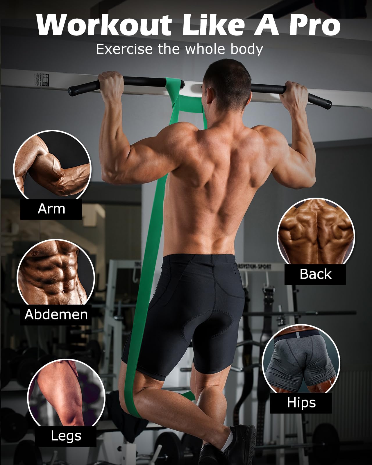 Zacro Ligas de Resistencia para Ejercicio 6PCS (Látex 100% Natural), Bandas Elásticas para Ejercicio, Fuerte Bandas de Resistencia para Pull Up & Crossfit con Ancla de Puerta, póster y Bolsa