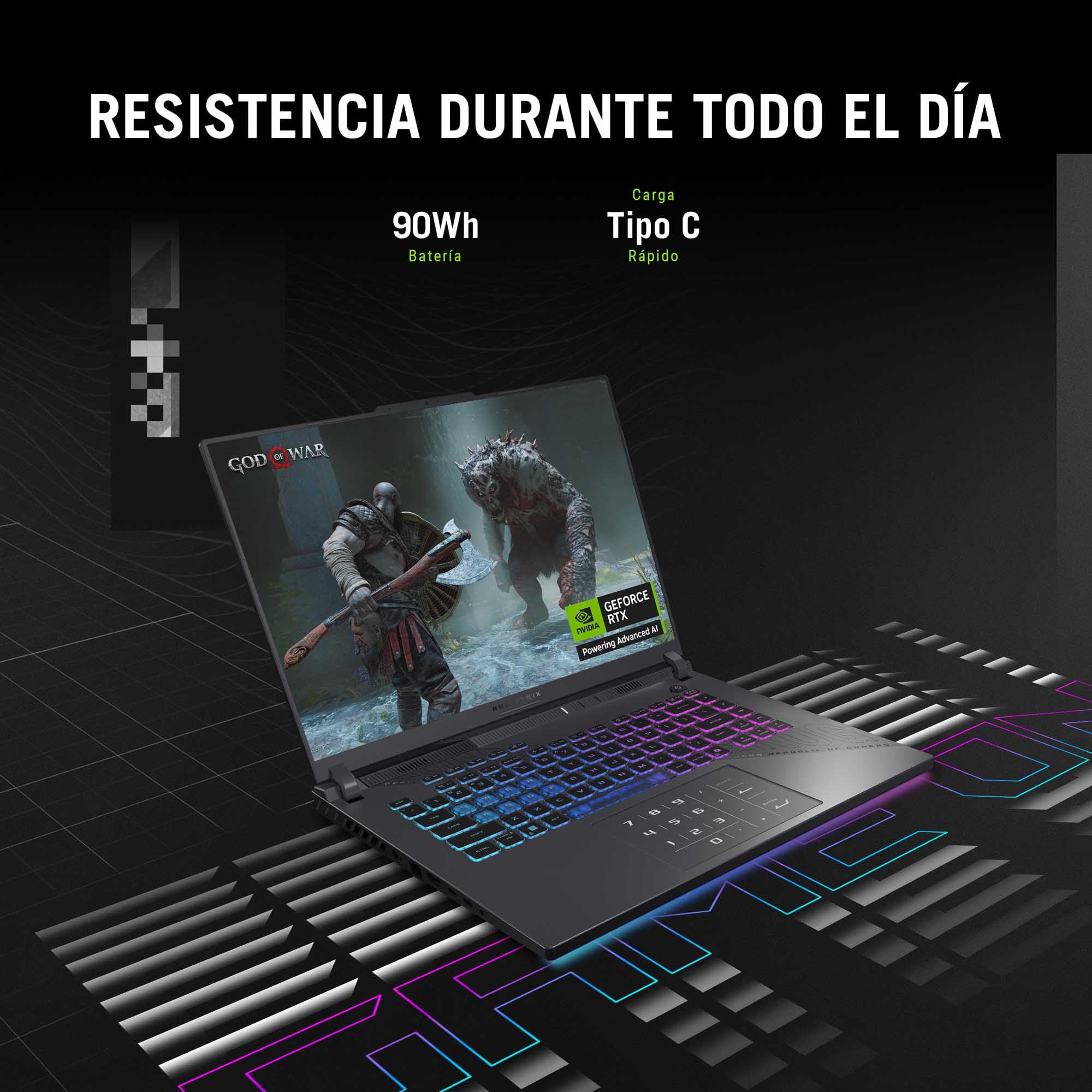 ASUS ROG Strix G16/ NVIDIA GE Force RTX 5070/ Ryzen 9-9955HX/16GB RAM -1 TB SSD/Teclado en español (Garantiay Servicio con la Marca en Mexico)