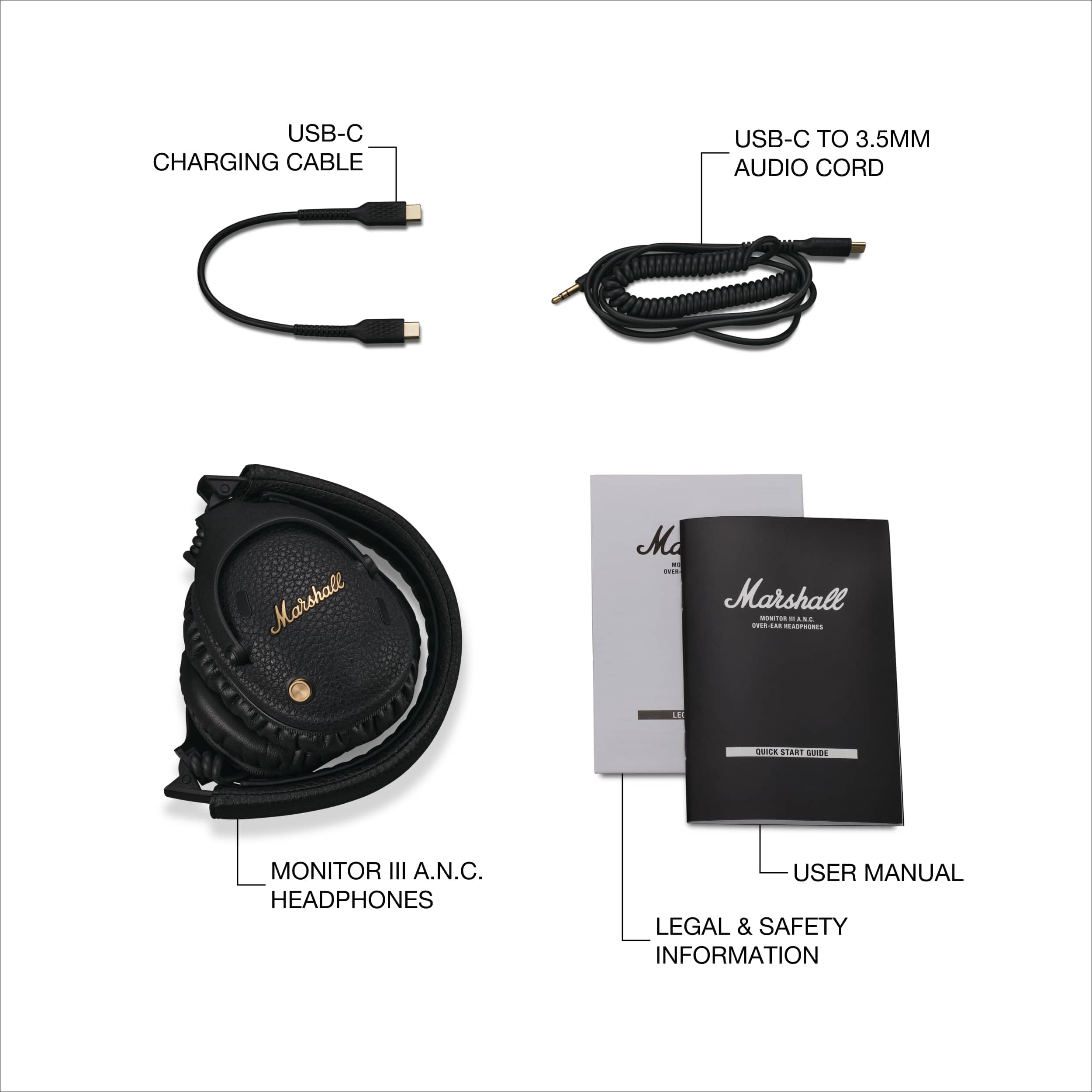 Marshall Monitor III ANC Audífonos Inalámbricos Bluetooth - Negro