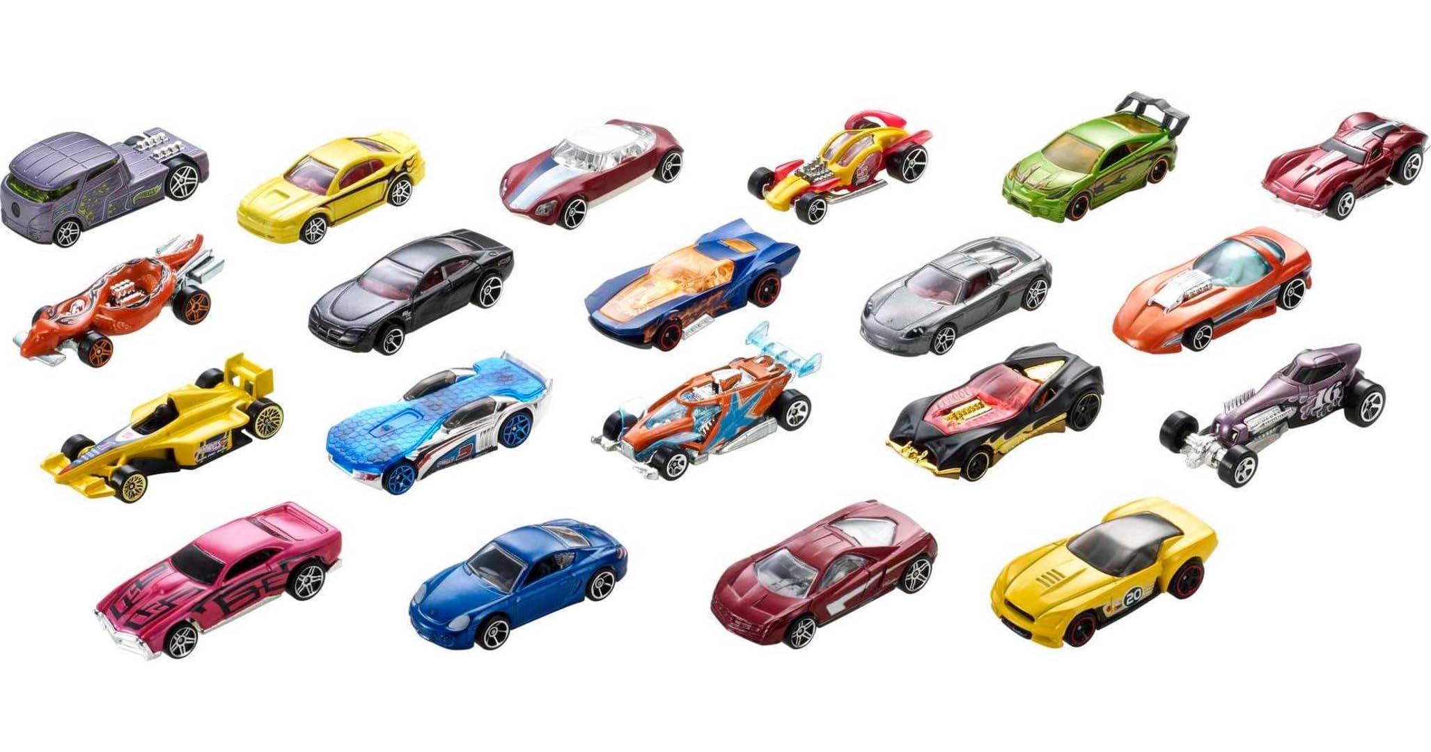 Hot Wheels Surtido Sorpresa, Paquete Sorpresa, 20 Autos, Escala 1:64, Juguete para Niños, Autos para Coleccionistas, Mattel, Decoraciones clásicas y diseños increíbles