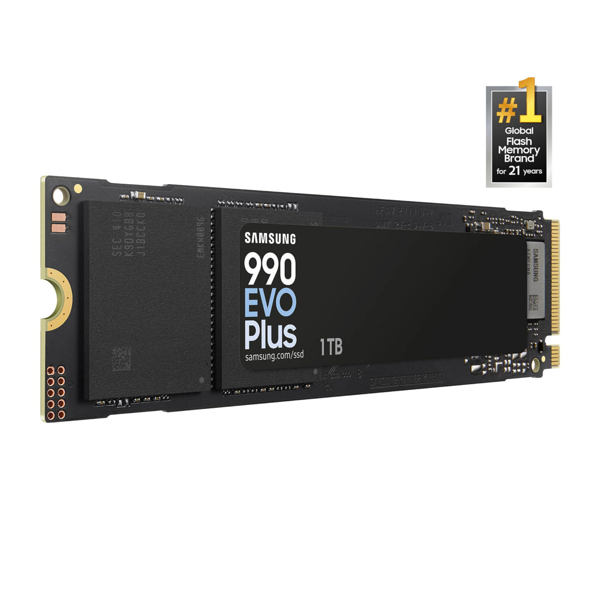 Samsung 990 EVO Plus SSD 1TB, PCIe Gen 4x4, Gen 5x2 M.2 2280, velocidades de hasta 7.250 MB/s, Almacenamiento actualizado para PC/portátiles, tecnología HMB y turboescritura Inteligente 2.0,