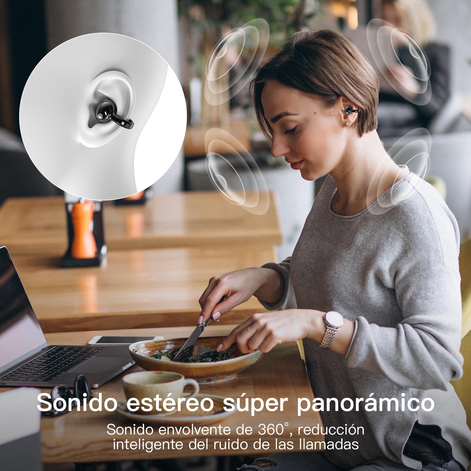 Audífonos Inalámbricos Bluetooth, Cancelación Ruido, Deportivos, Antisudor