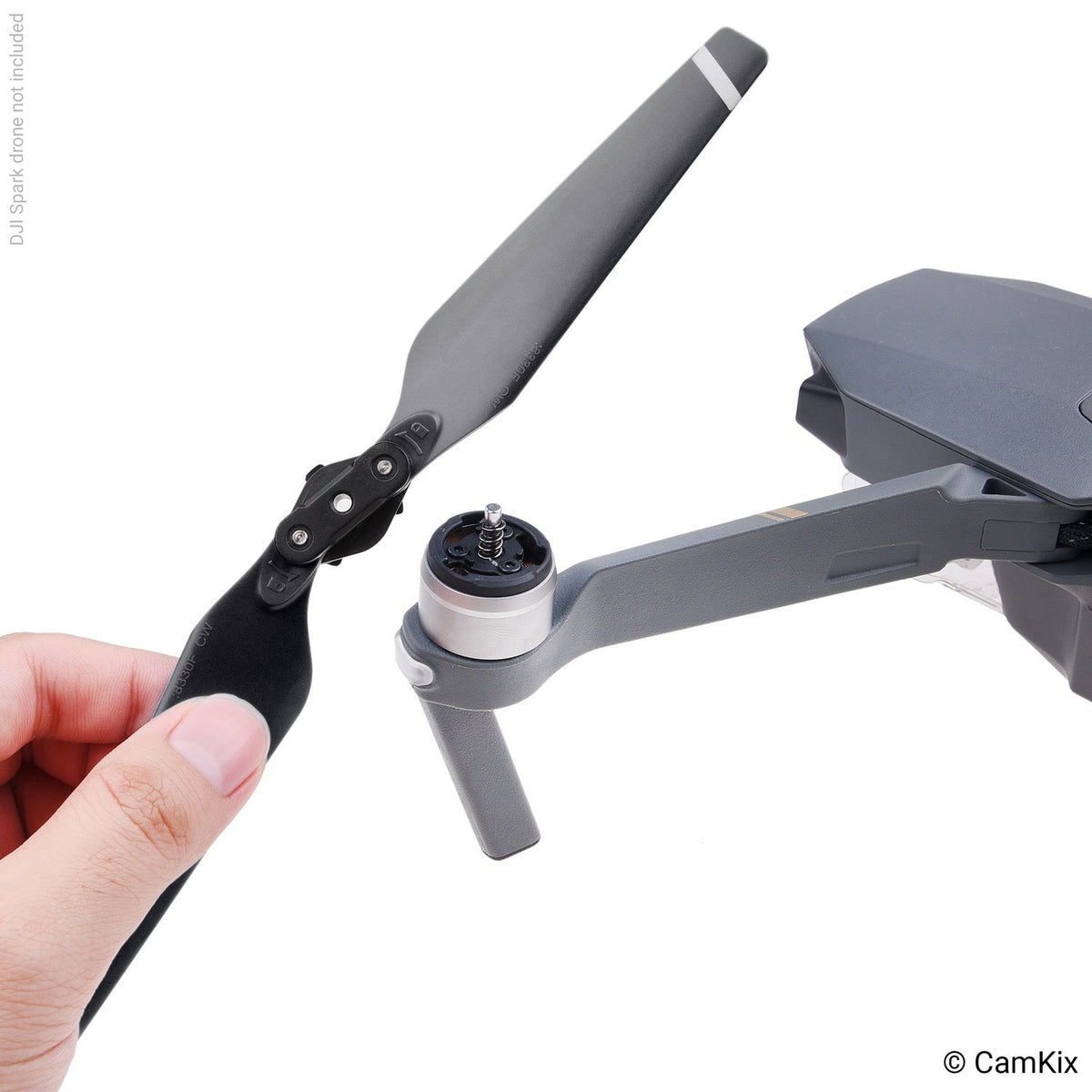 CamKix Propellers for dji Mavic Pro - 2 Set (8 Blades) - Gray + White - Quick Release Foldable Wings - Flight Tested - Essential dji Mavic Pro Accessory - Excellent Reliability and Responsiveness