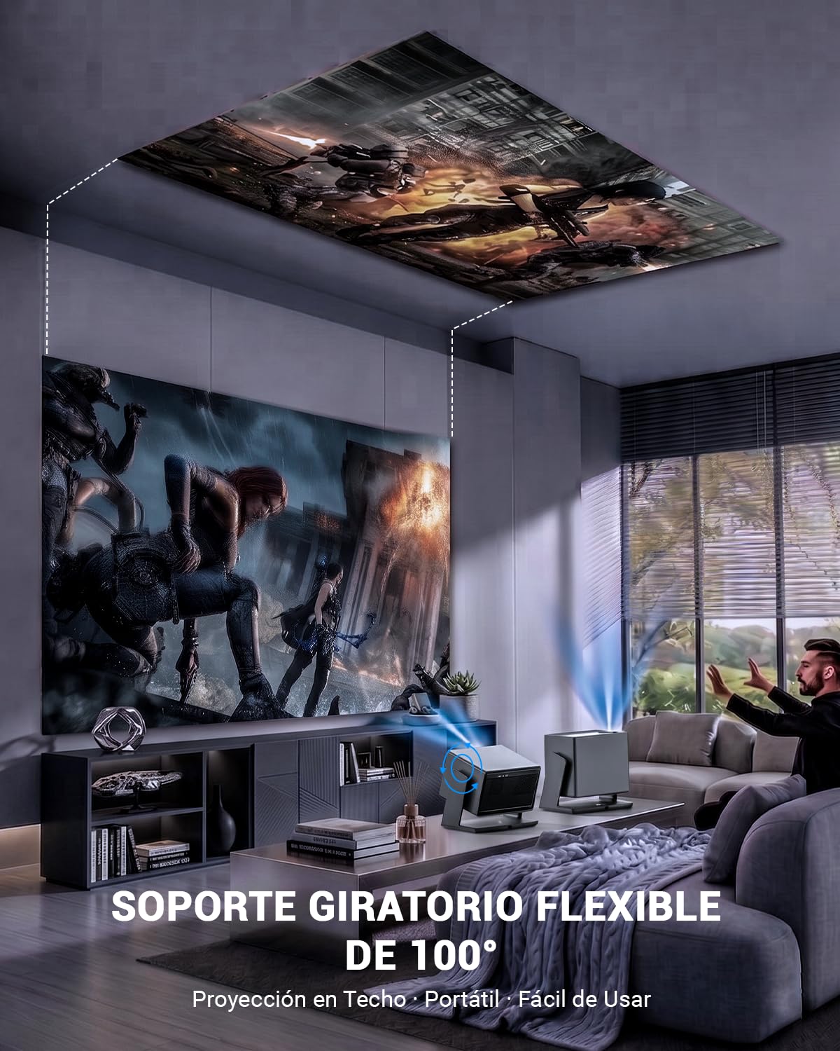 VEGOOS Proyector 4K (Licencia Netflix), Proyectores Portatil Inteligente