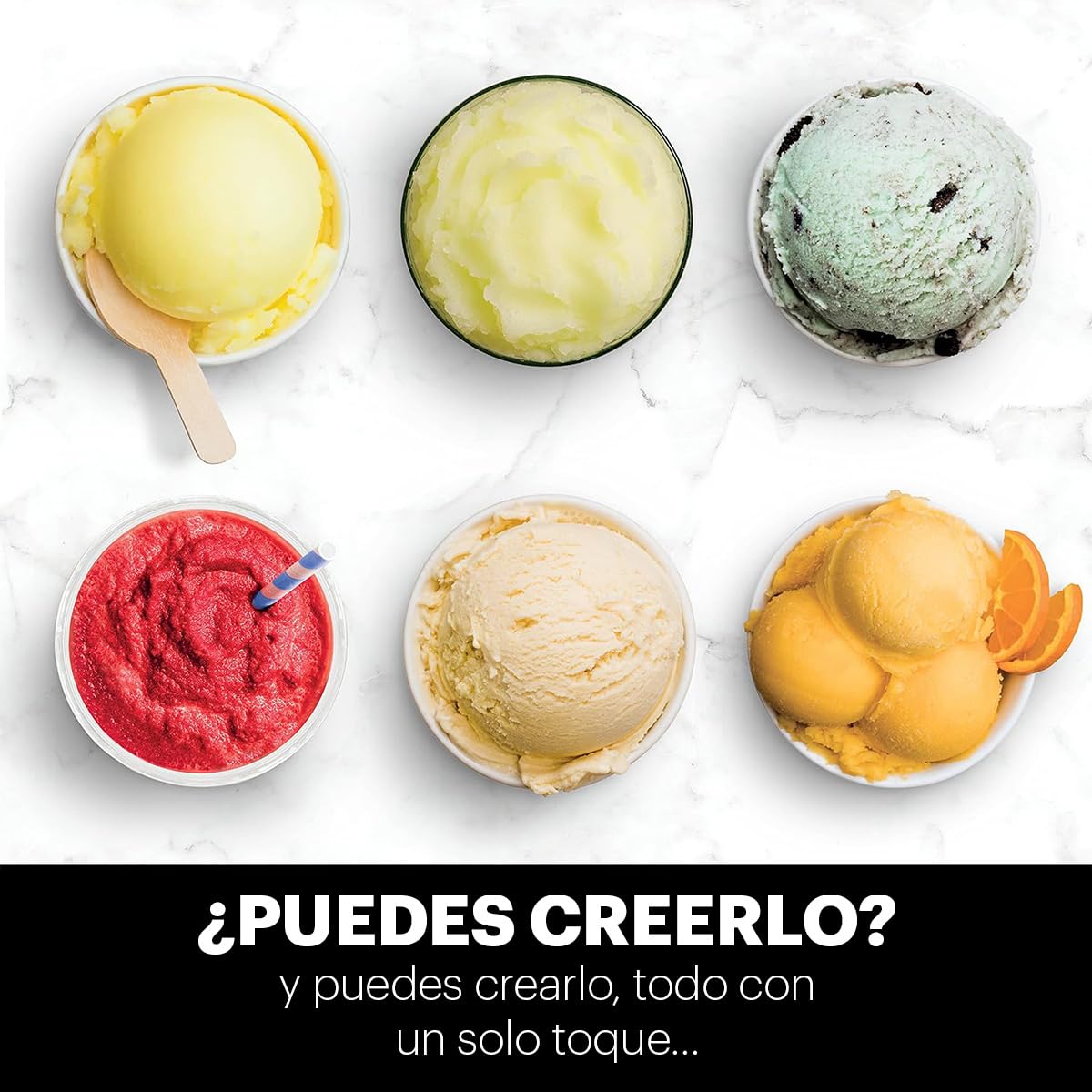 NINJA Maquina Para Hacer Helados Heladera Sorbetes Batidos Malteadas Bebidas Congeladas Y Más Ideal Para El Calor Niños Ice Cream Maker 11 Funciones CN501CO (Reacondicionado) (Negro)