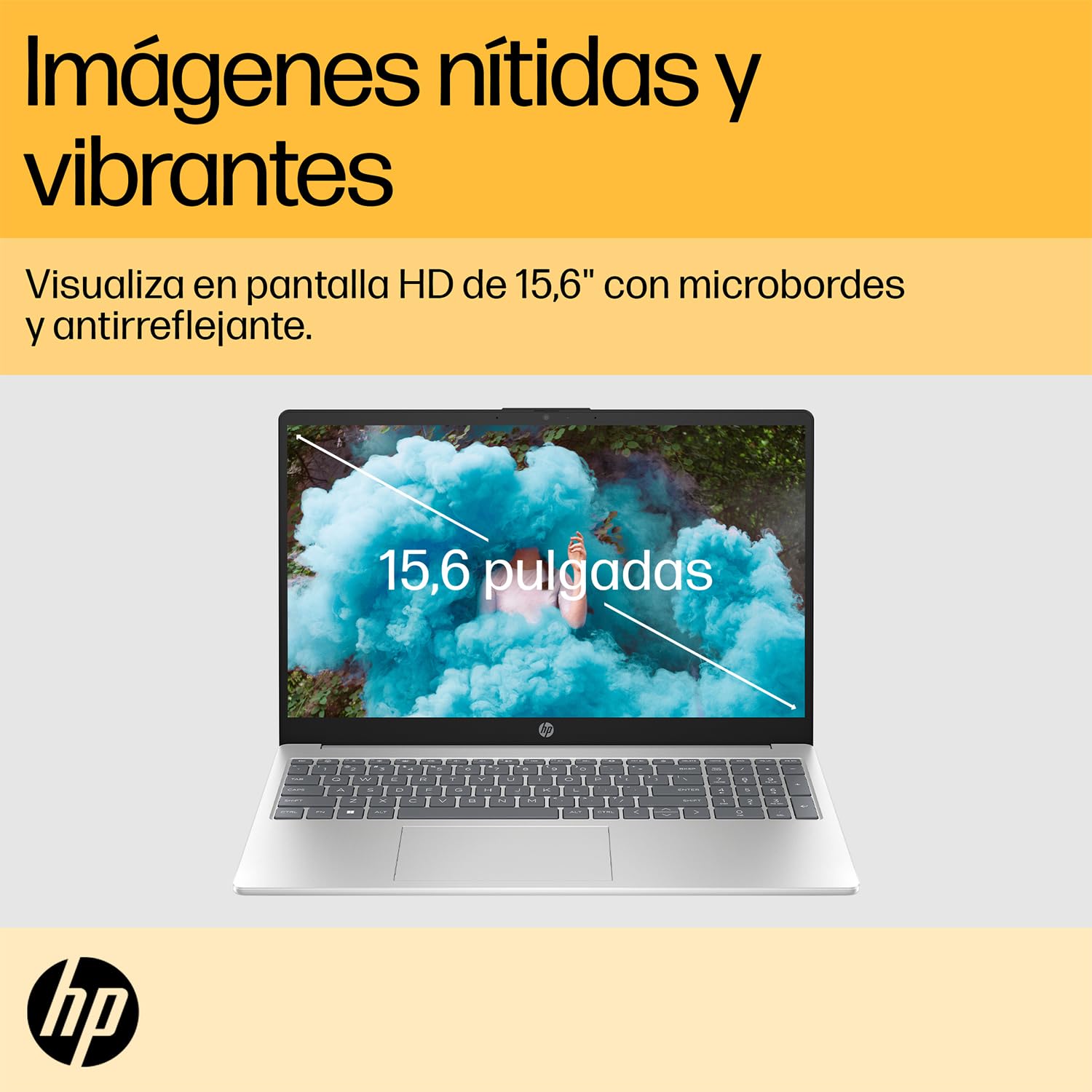 HP Laptop 15-fc0079la, AMD Ryzen 5, 8 GB, 512 GB SSD, 15.6, HD, Windows 11 Home, Teclado en Español, Garantía México, Plateado | Microsoft 365 Personal 12 Meses + Curso Multilenguajes
