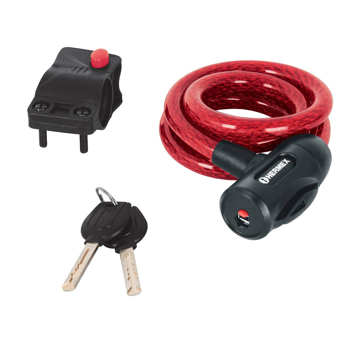 Hermex CB-12, Candado de cable con llave, 12 mm X 1.0 m