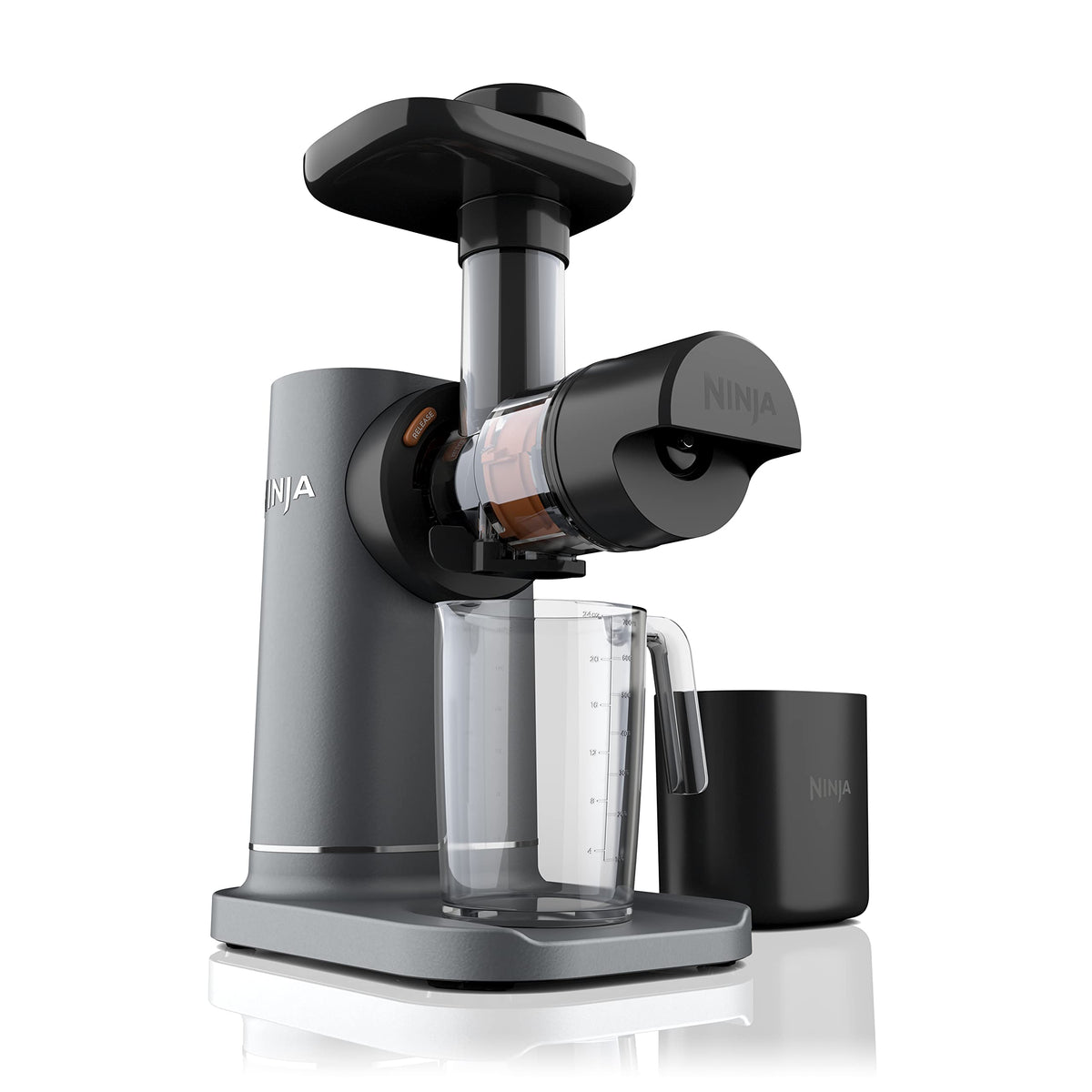 Ninja, Extractor de Jugos Prensado en Frio, Tecnologia Neverclog y Antigoteo, 2 Filtros, 2 Programas, Jarra y Contenedor de Pulpa (Reacondicionado)