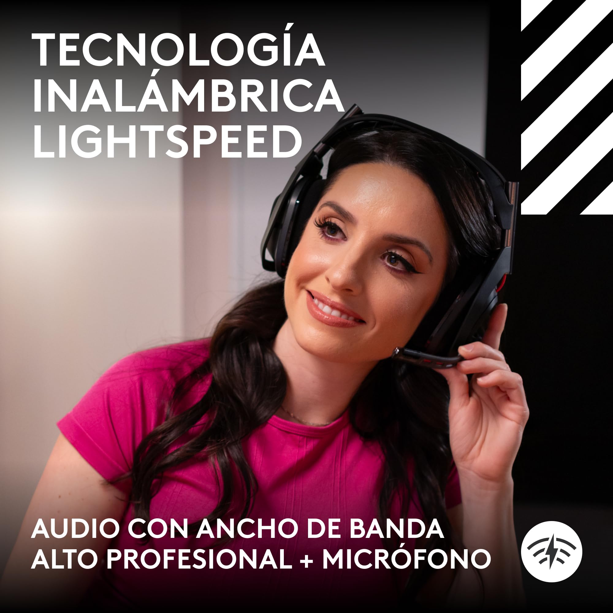 Logitech G Astro A50 Lightspeed Audífonos con micrófono inalámbricos para Juegos + estación Base (Gen 5), Pro-G Graphene, USB-C a Xbox, PS5, PC/Mac o Nintendo Switch, Bluetooth - Negro