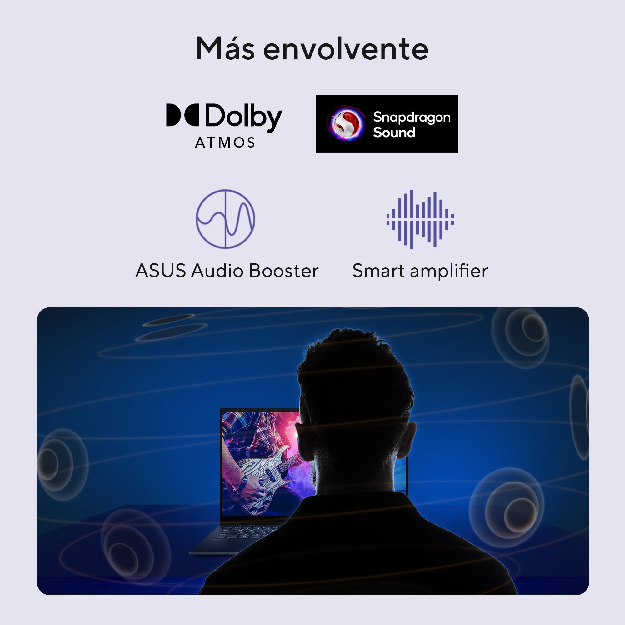 ASUS Vivobook 16” IA, Snapdragon X1/NPU 45 TOPS/16GB RAM/512GB SSD/hasta 27 Horas de batería + Carga rápida USB‑C/Teclado retroiluminado/Garantia con la Marca en Mexico.