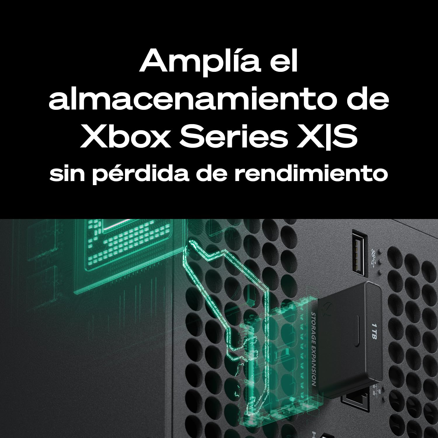 Seagate Tarjeta de expansión de Almacenamiento para Xbox Series X|S 2TB Unidad de Estado sólido - SSD de expansión NVMe para Xbox Series X|S (STJR2000400)