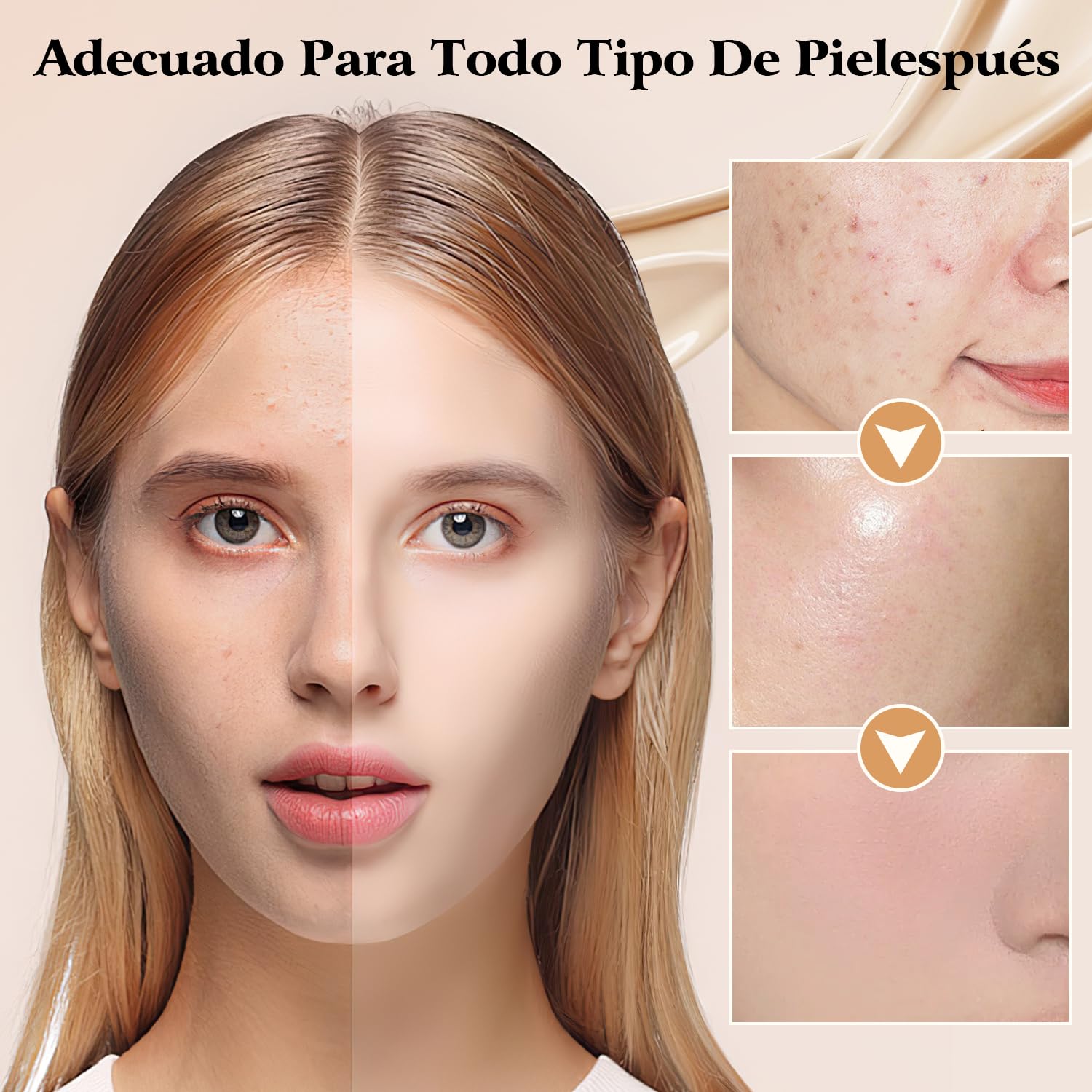 2025 Nuevo Air Cushion CC Cream, Mushroom Head Air Cushion CC Cream,CC Cream Flawless Whalegrass Air Cushion, Maquillaje en Forma de Cabeza de Hongo de Larga Duración Impecable Cojín de Aire (Lvory)