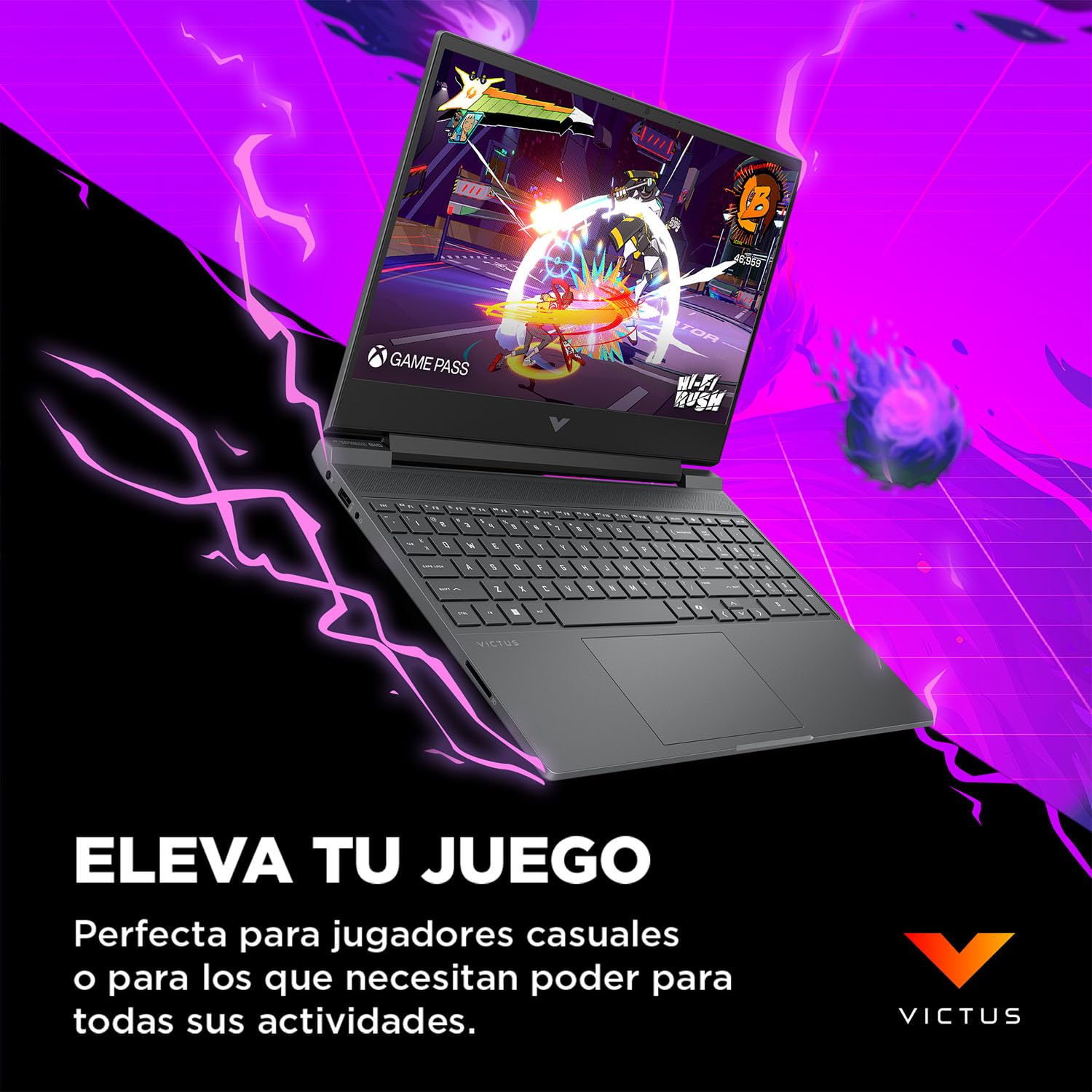 HP Laptop Gaming Victus 15-fa2004la, Intel Core i5, 24 GB RAM, 512 GB SSD, 15.6", FHD, NVIDIA GeForce RTX 3050 (6GB), Windows 11 Home, Teclado en Español, Garantía Mexico, Plata Cromo