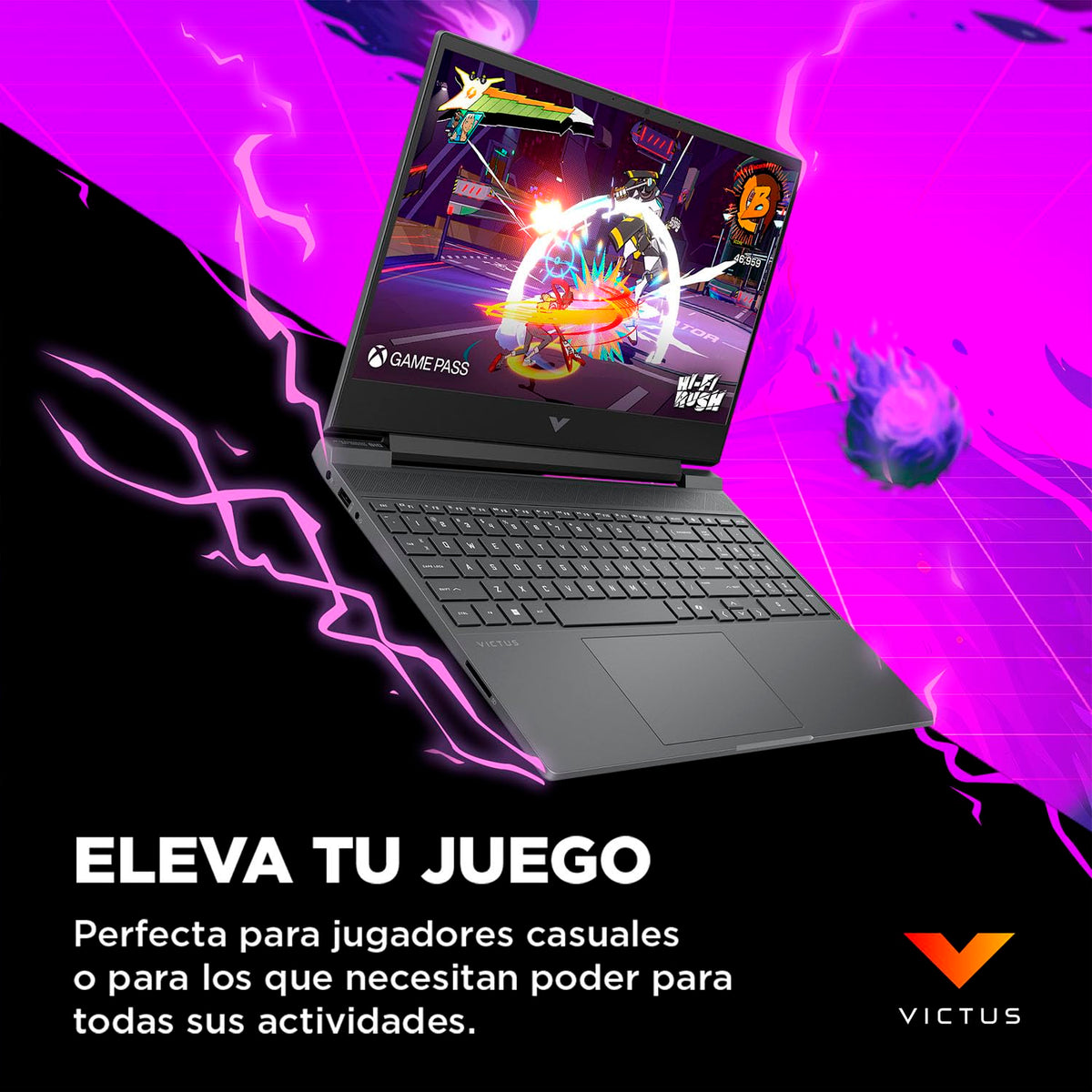 HP Laptop Gaming Victus 15-fa2004la, Intel Core i5, 24 GB RAM, 512 GB SSD, 15.6", FHD, NVIDIA GeForce RTX 3050 (6GB), Windows 11 Home, Teclado en Español, Garantía Mexico, Plata Cromo