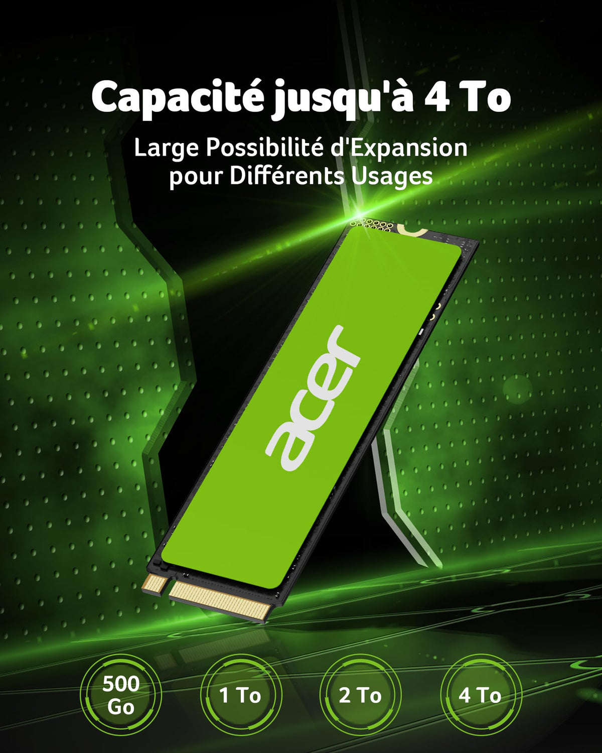 Acer 1TB Gen4 NVMe M.2 SSD - hasta 7200 MB/s -FA200-1TB- Unidad Interna de Estado sólido