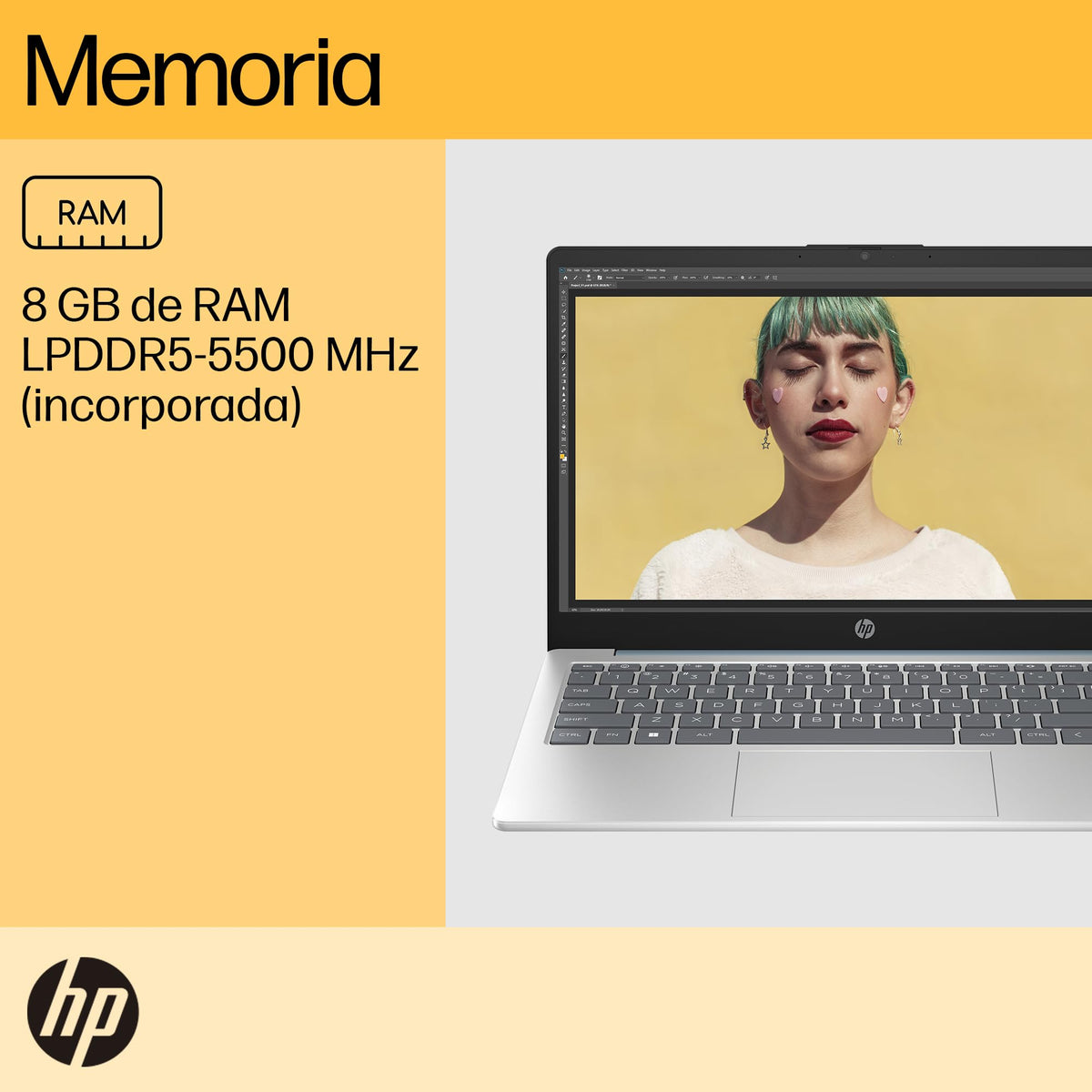 HP Laptop 14-em0001la, AMD Ryzen 3, 8 GB, 256 GB SSD, 14, FHD, Windows 11, Teclado en Español, Garantía México, Azul