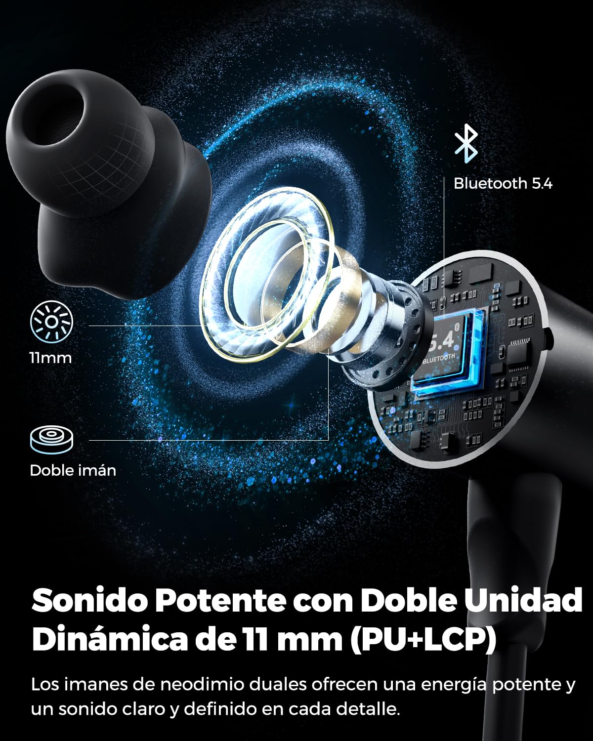 SoundPEATS Q40HD Audífonos Deportivos Hi-Res LDAC Drivers Duales 11mm IP67