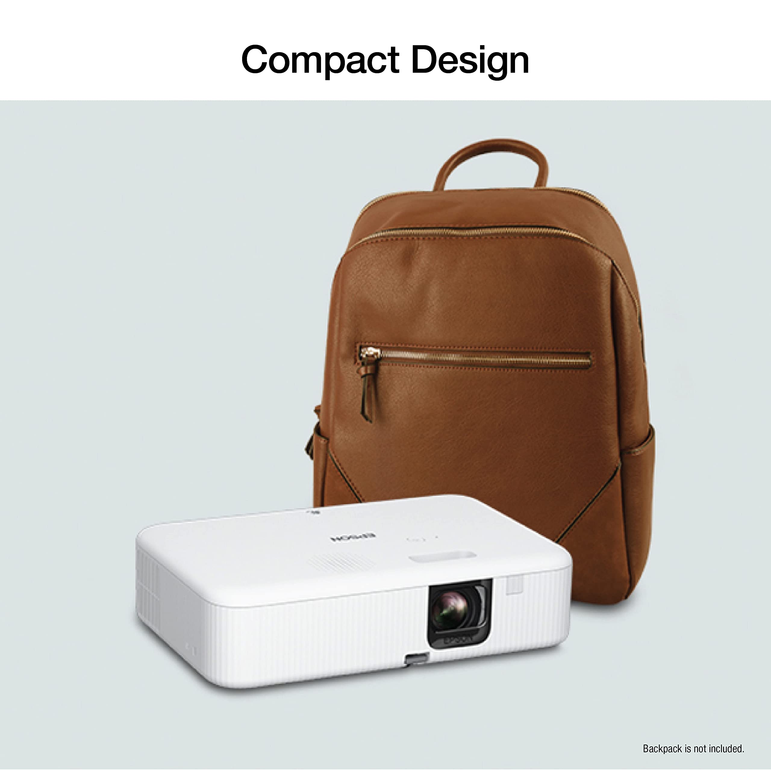 Epson EpiqVision Flex CO-FH02 Proyector portátil de transmisión inteligente Full HD 1080p, 3 chips 3LCD, 3.000 lúmenes en color/brillo blanco, Android TV, Bluetooth, altavoz de 5 W, entretenimiento en