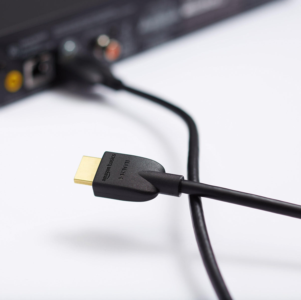 Amazon Basics - Cable HDMI de alta velocidad (18 Gbps, 4 K/60 Hz), 1.82 cm, color negro