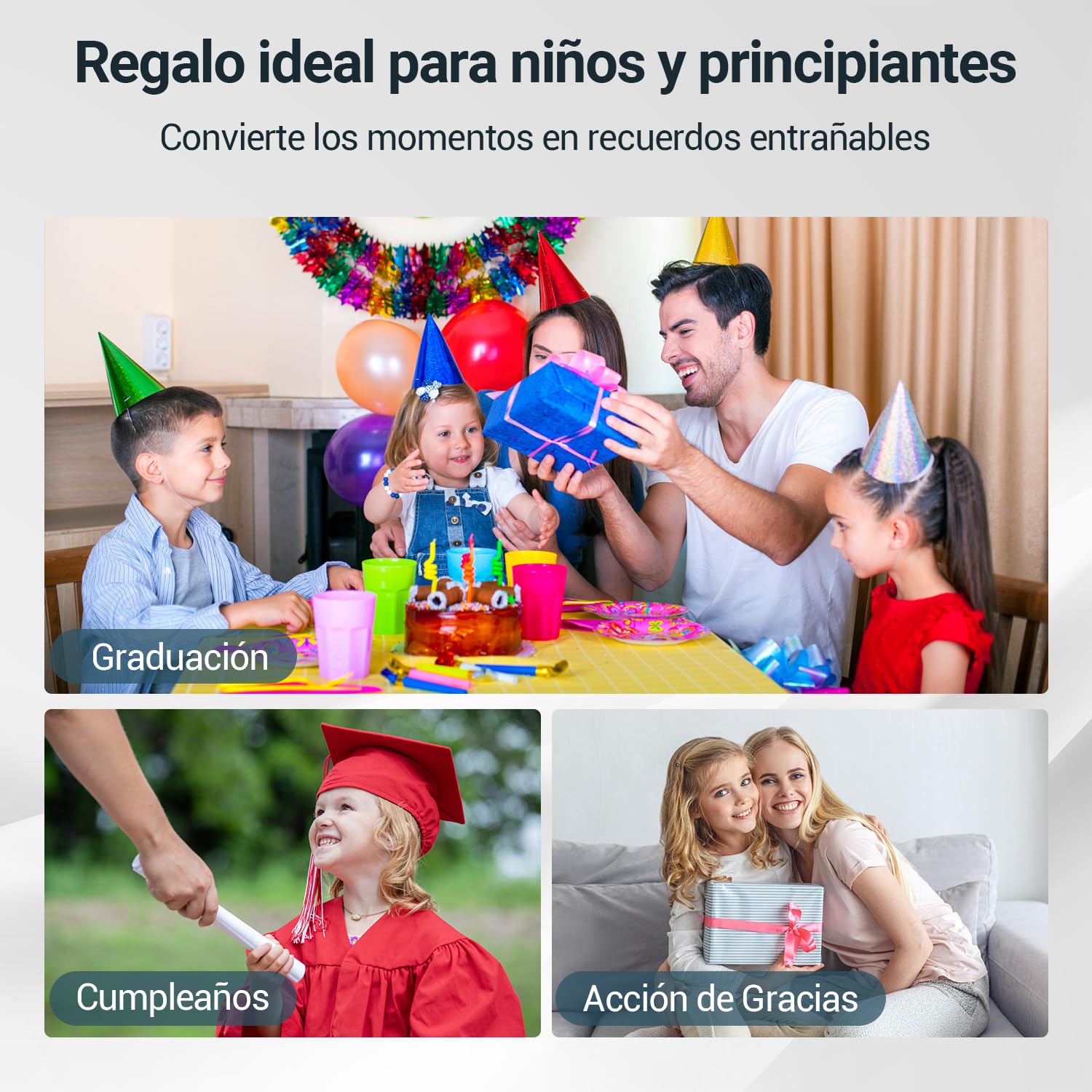 vantisan Cámara Digital, HD 1080P 50MP Vlogging, Cámara de Video con Tarjeta 32GB, Enfoque Automático con Zoom 16X, Disparo Continuo, Pantalla IPS de 2.4'', Mini Camara para Niños y Niñas