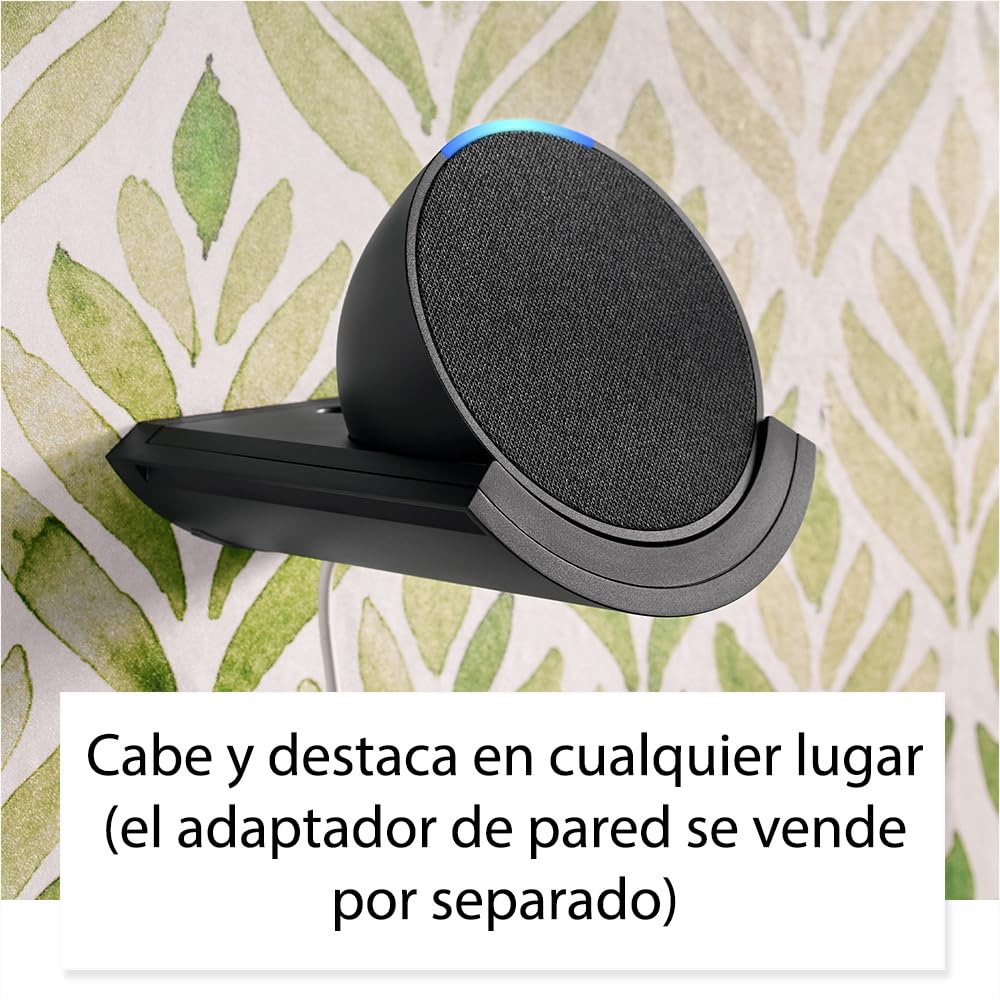 Amazon Echo Pop (modelo más reciente): nuestra bocina más pequeña que se adapta a cualquier habitación (negro), con el Acceso Anticipado de Alexa+