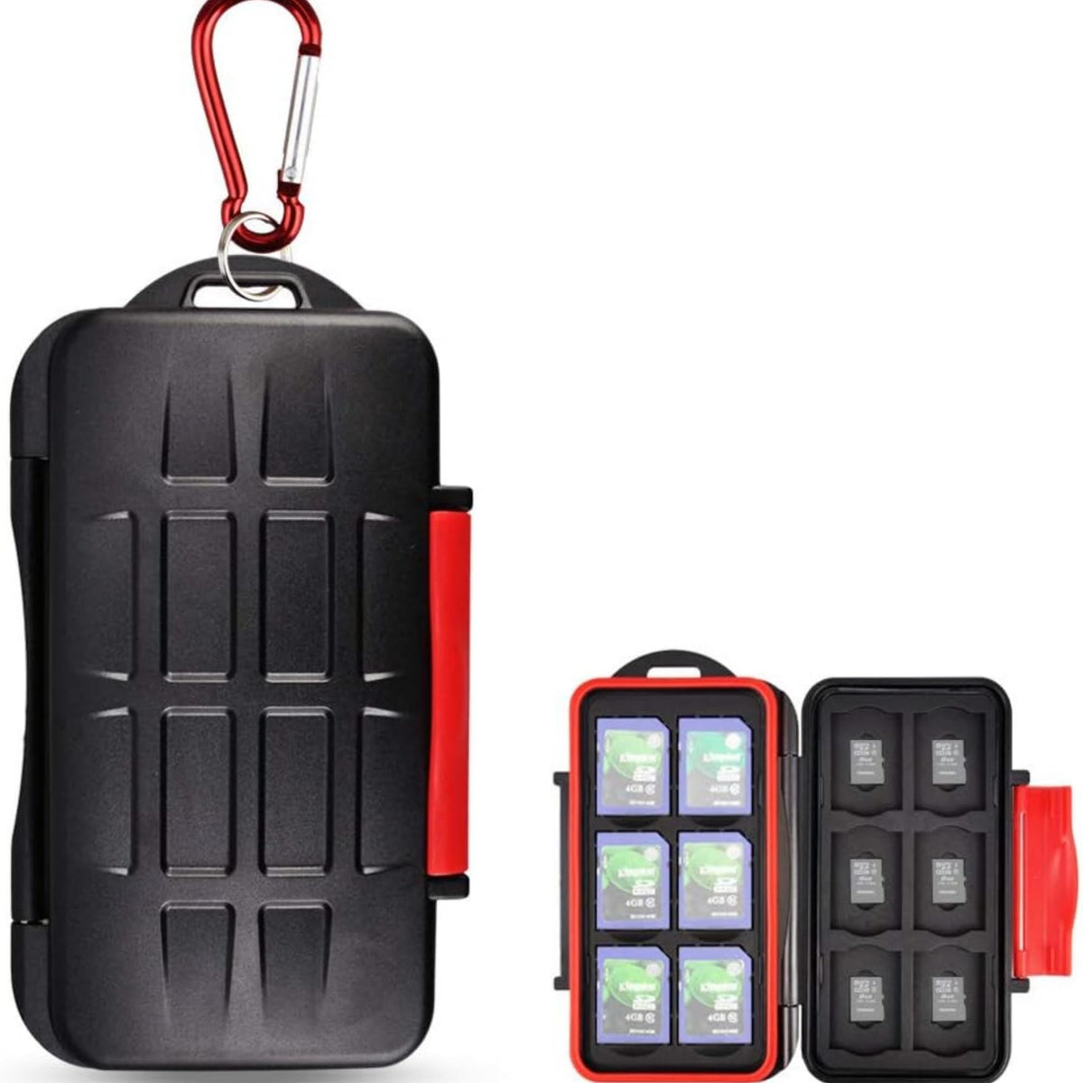 IPX5 Impermeable 24Ranuras Memoria Tarjeta Estuche para MicroSD/SD Tarjetas