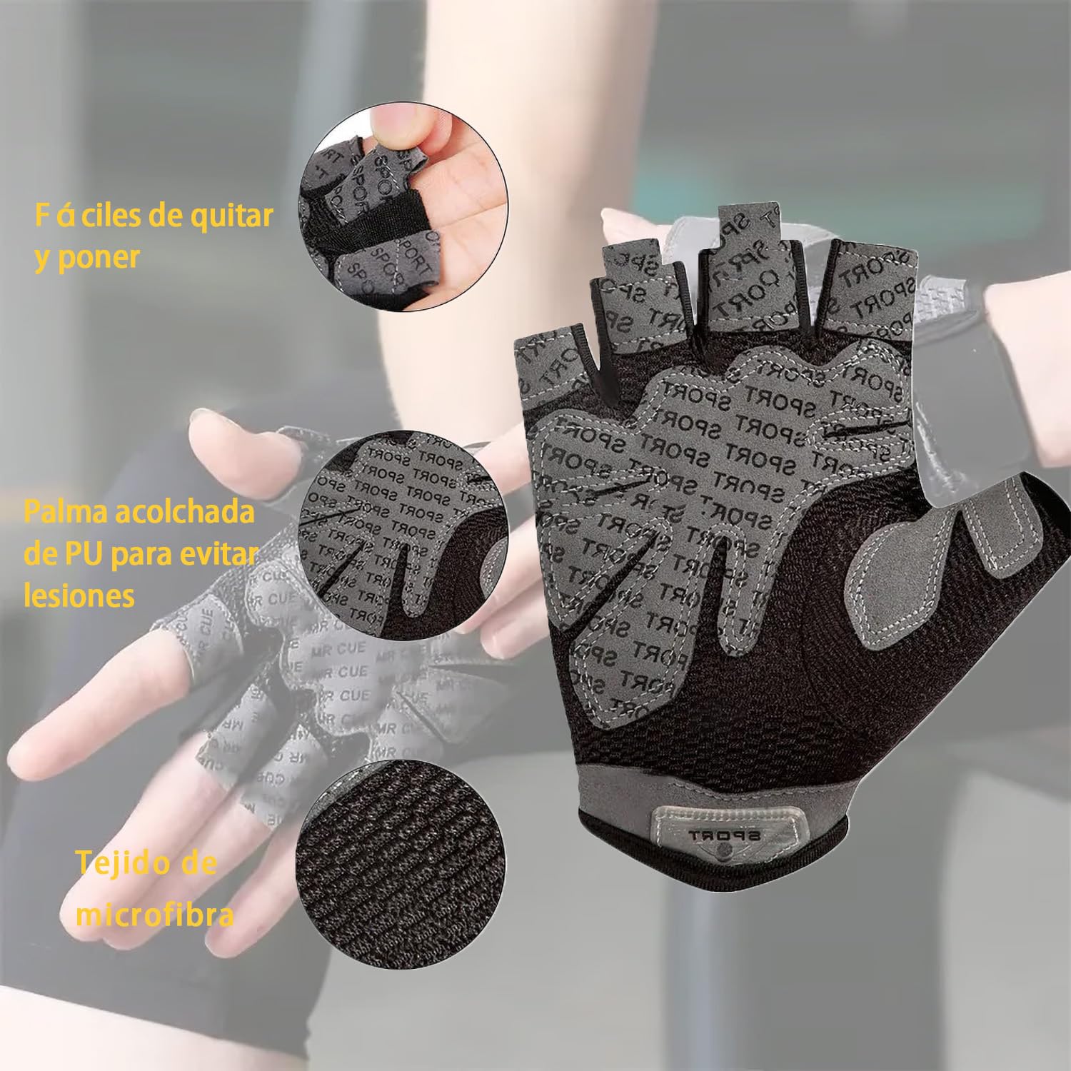 KIDS CHOICE Guantes para Gym,Guantes para Pesas de Hombre y Mujer