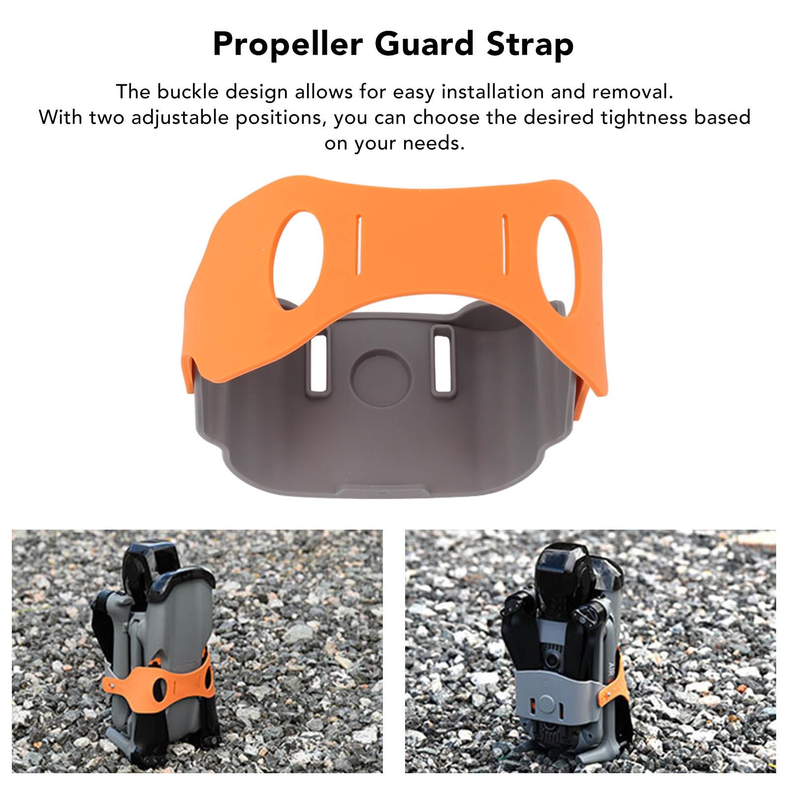 Soporte de Hélice, Protector de Fijador Estabilizador de Correa de Soporte de Hélice de Drone para dji Air 3 (Naranja)