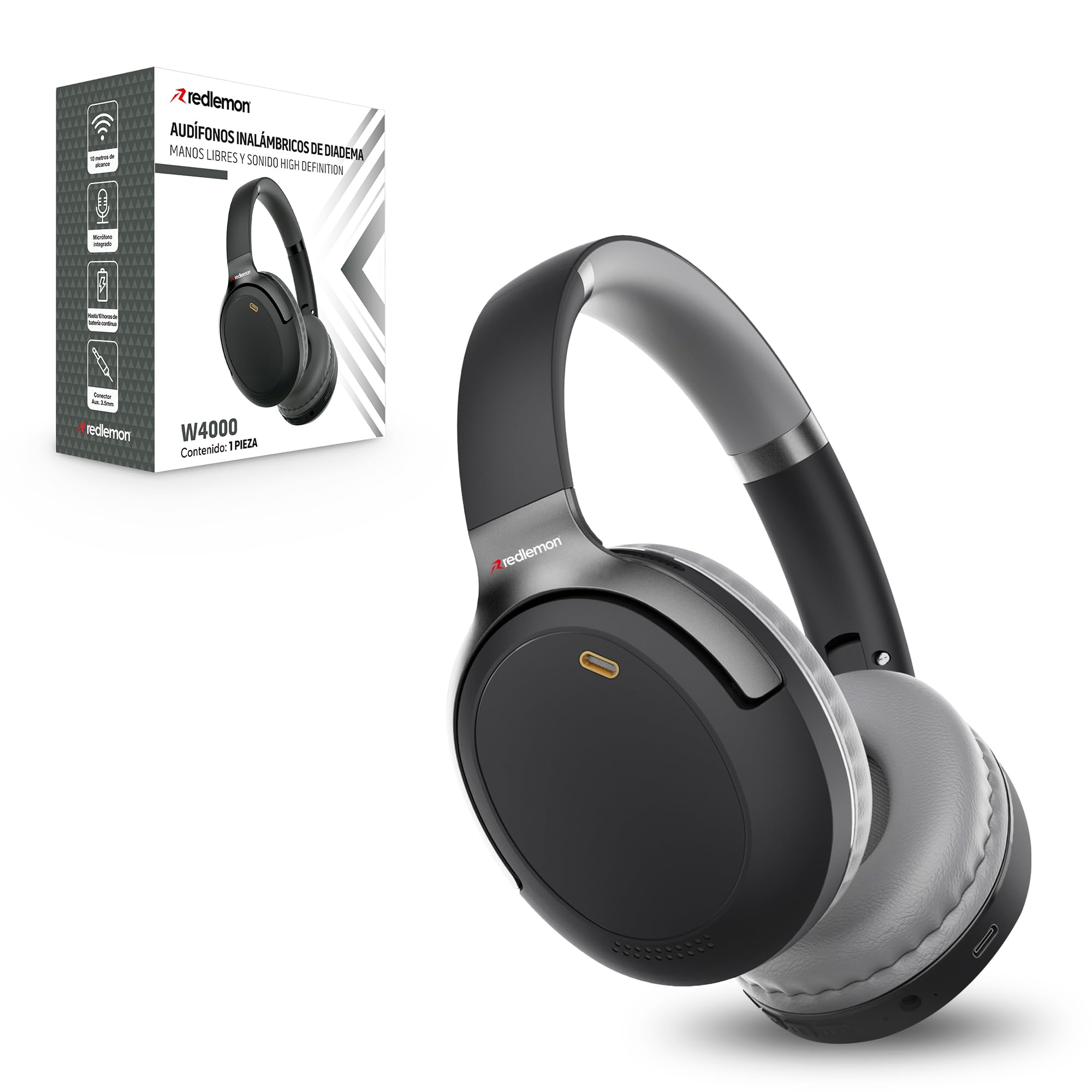 Redlemon Audífonos Bluetooth Inalámbricos de Diadema Sonido HD Plegables