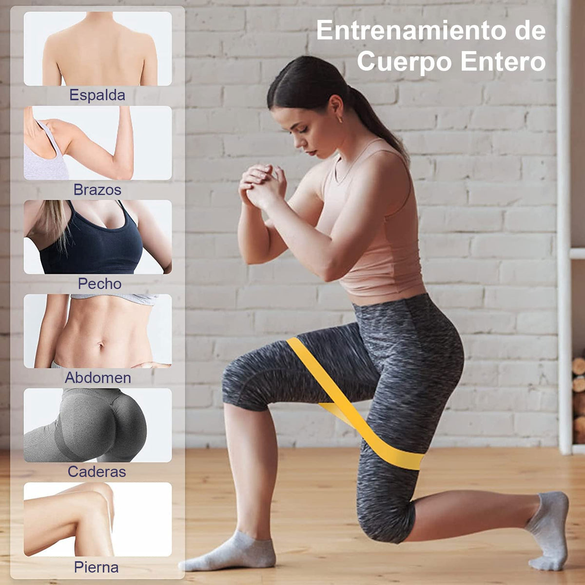 E T EASYTAO Bandas de Resistencia para Ejercicio 5 PCS para Yoga y Pilates