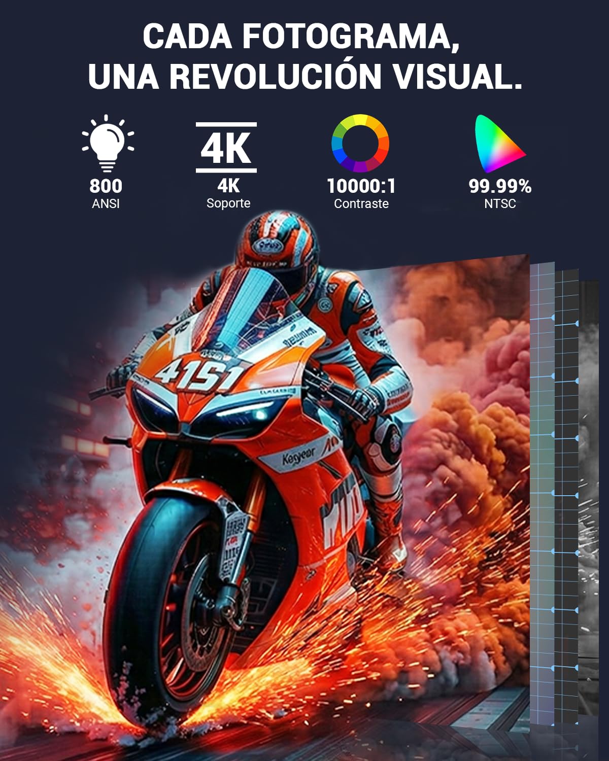 VEGOOS Proyector 4K (Licencia Netflix), Proyectores Portatil Inteligente
